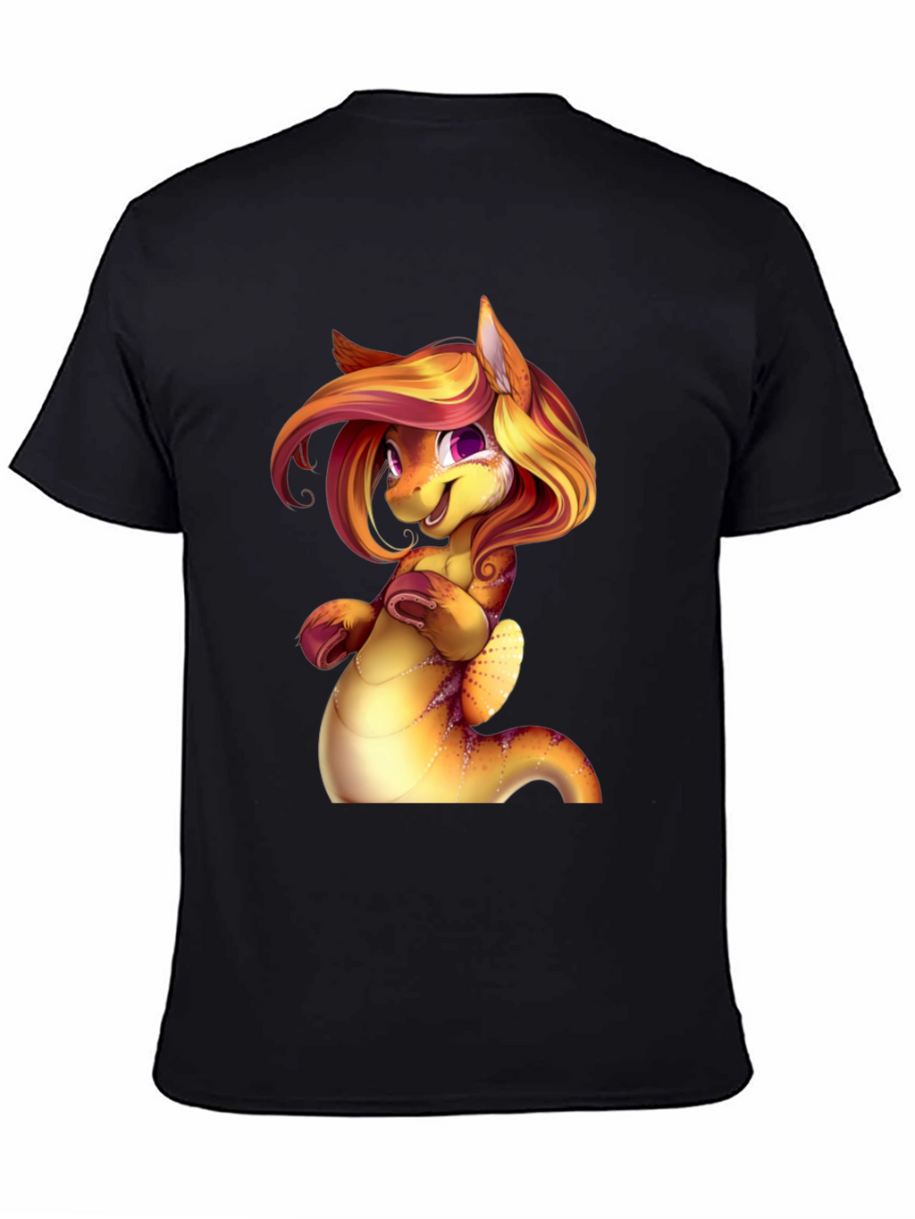 Cartoon Dragon Creature Graphic Tee Shirt