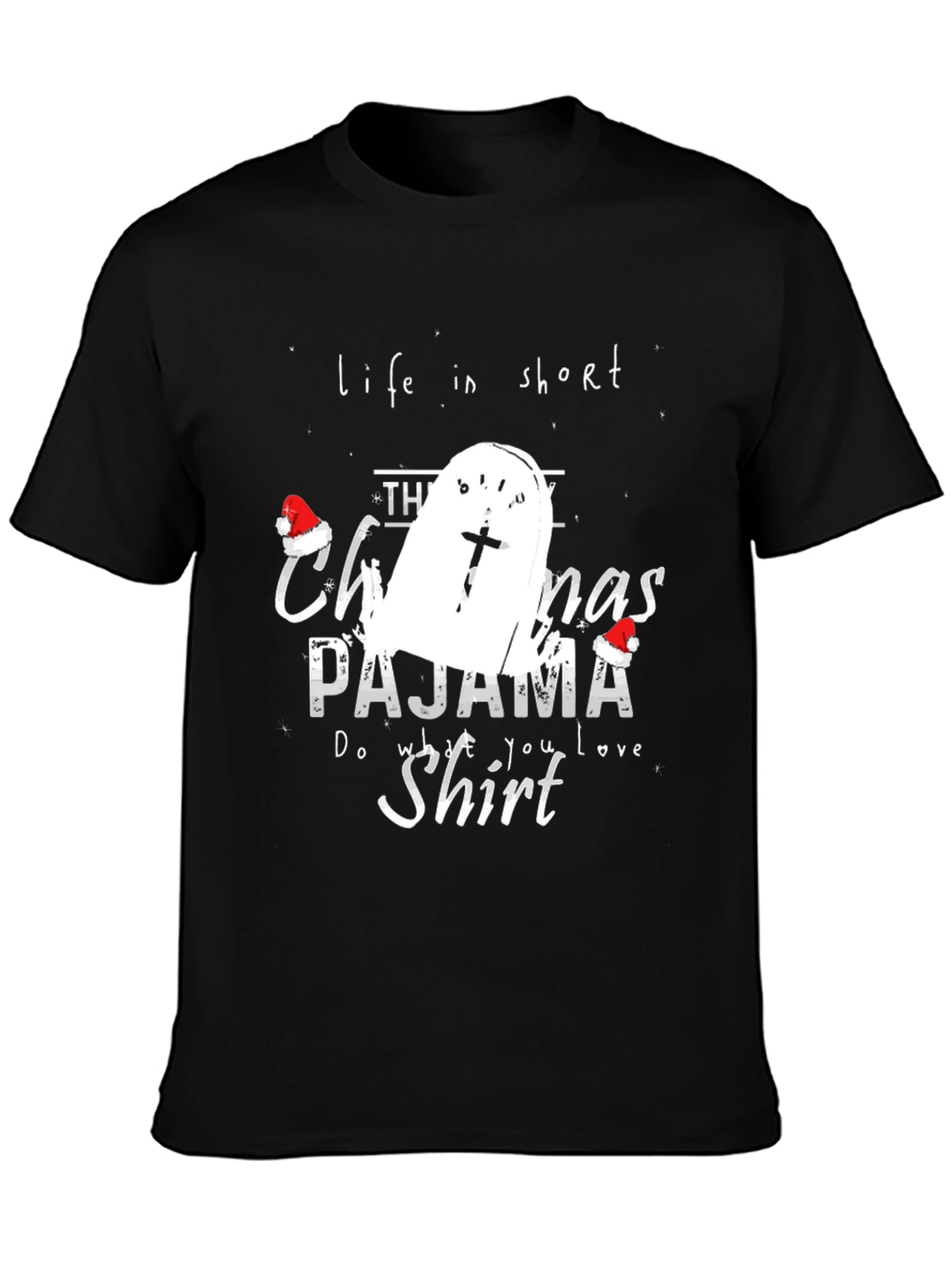 Funny Christmas Pajama Shirt Tombstone T-Shirt