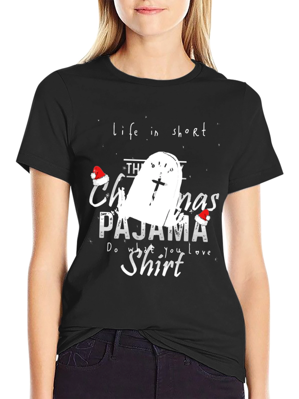 Funny Christmas Pajama Shirt Tombstone T-Shirt