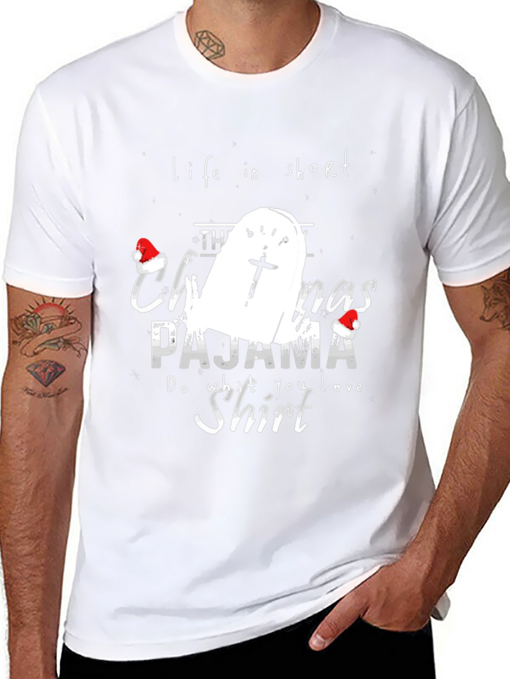 Funny Christmas Pajama Shirt Tombstone T-Shirt