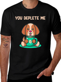 You Deplete Me Coffee Dog T-Shirt