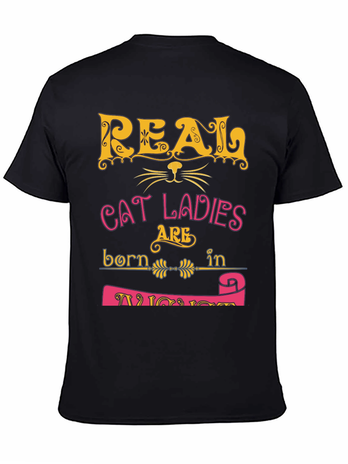 Real Cat Ladies Born in November Graphic T-Shirt