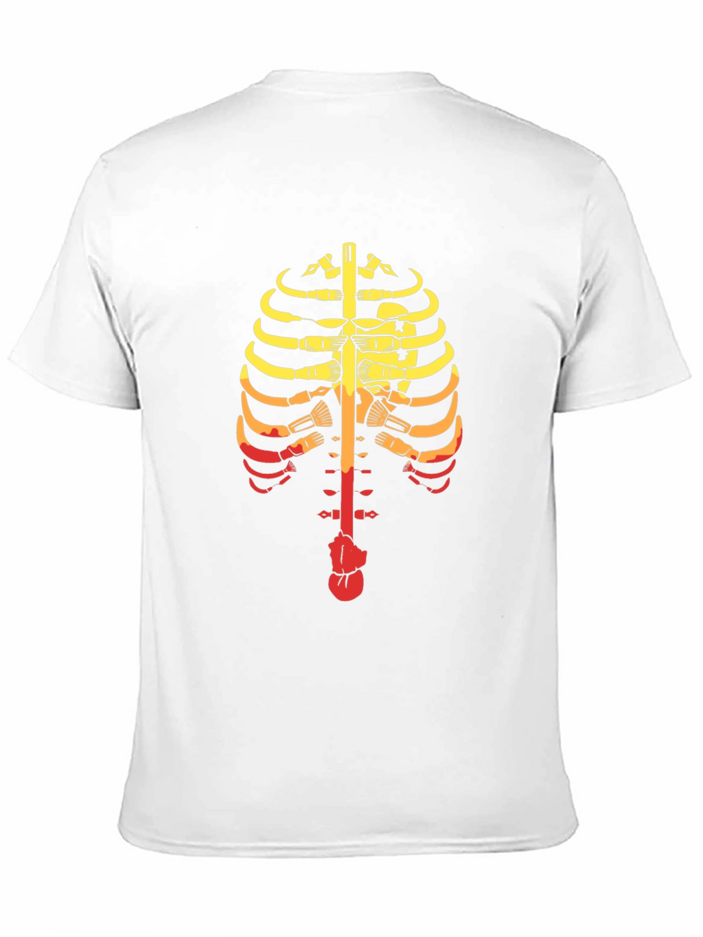 Guitar Ribcage Graphic Tee - Music Skeleton T-Shirt