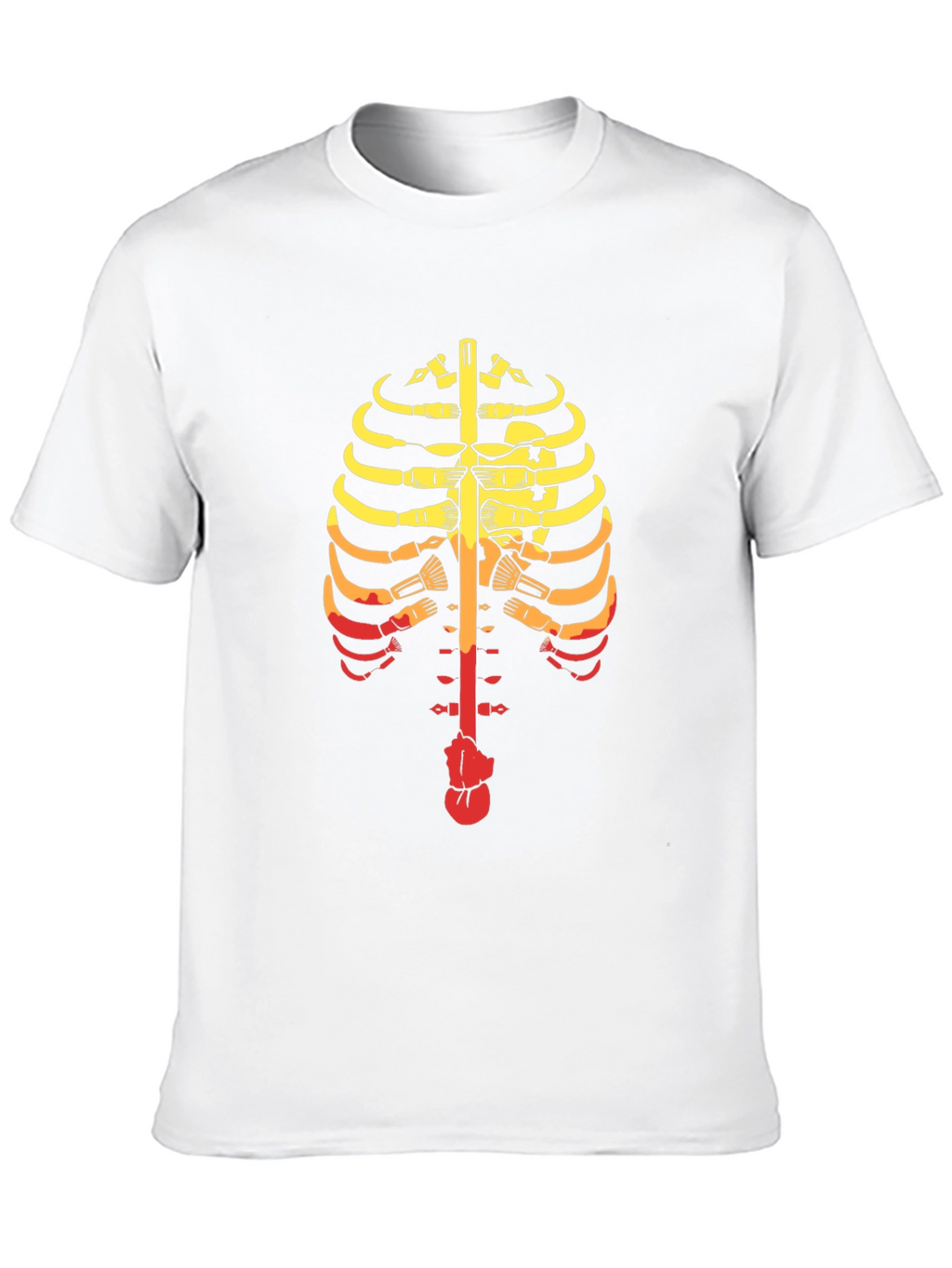 Guitar Ribcage Graphic Tee - Music Skeleton T-Shirt
