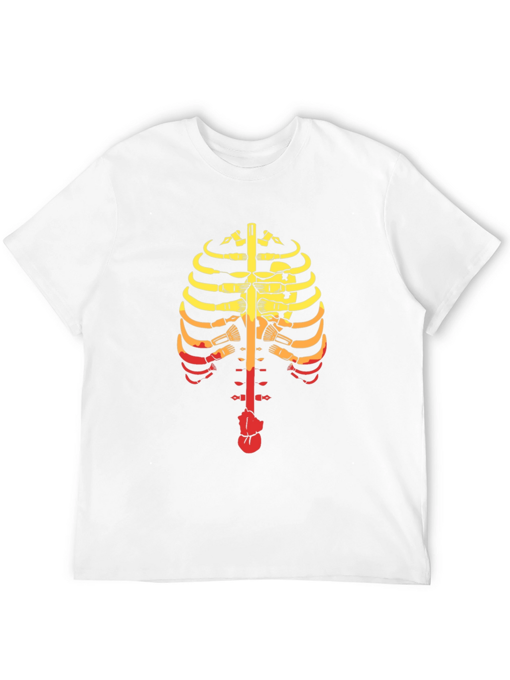 Guitar Ribcage Graphic Tee - Music Skeleton T-Shirt