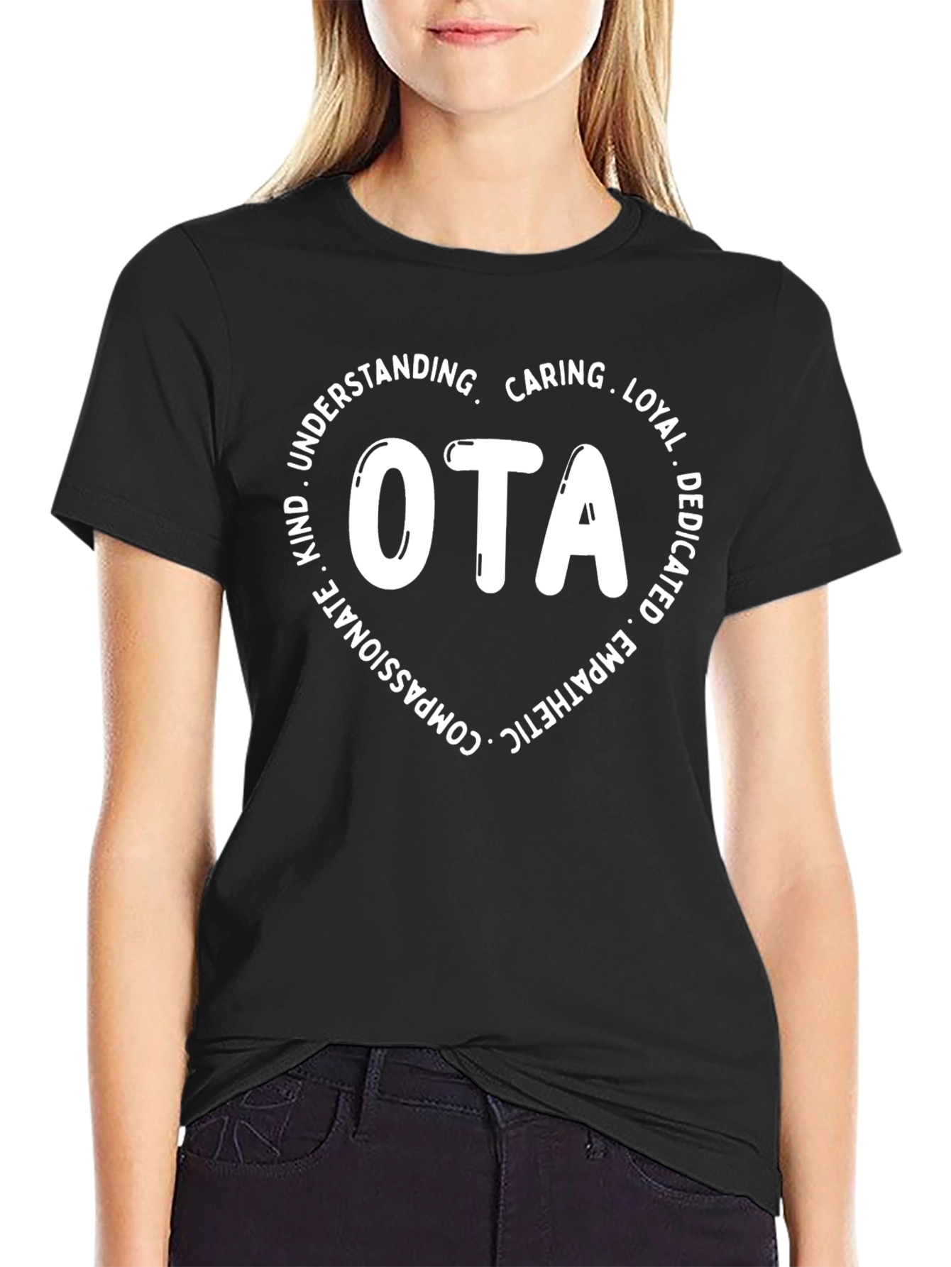 OTA Heart Graphic T-Shirt - Occupational Therapy Assistant Tee