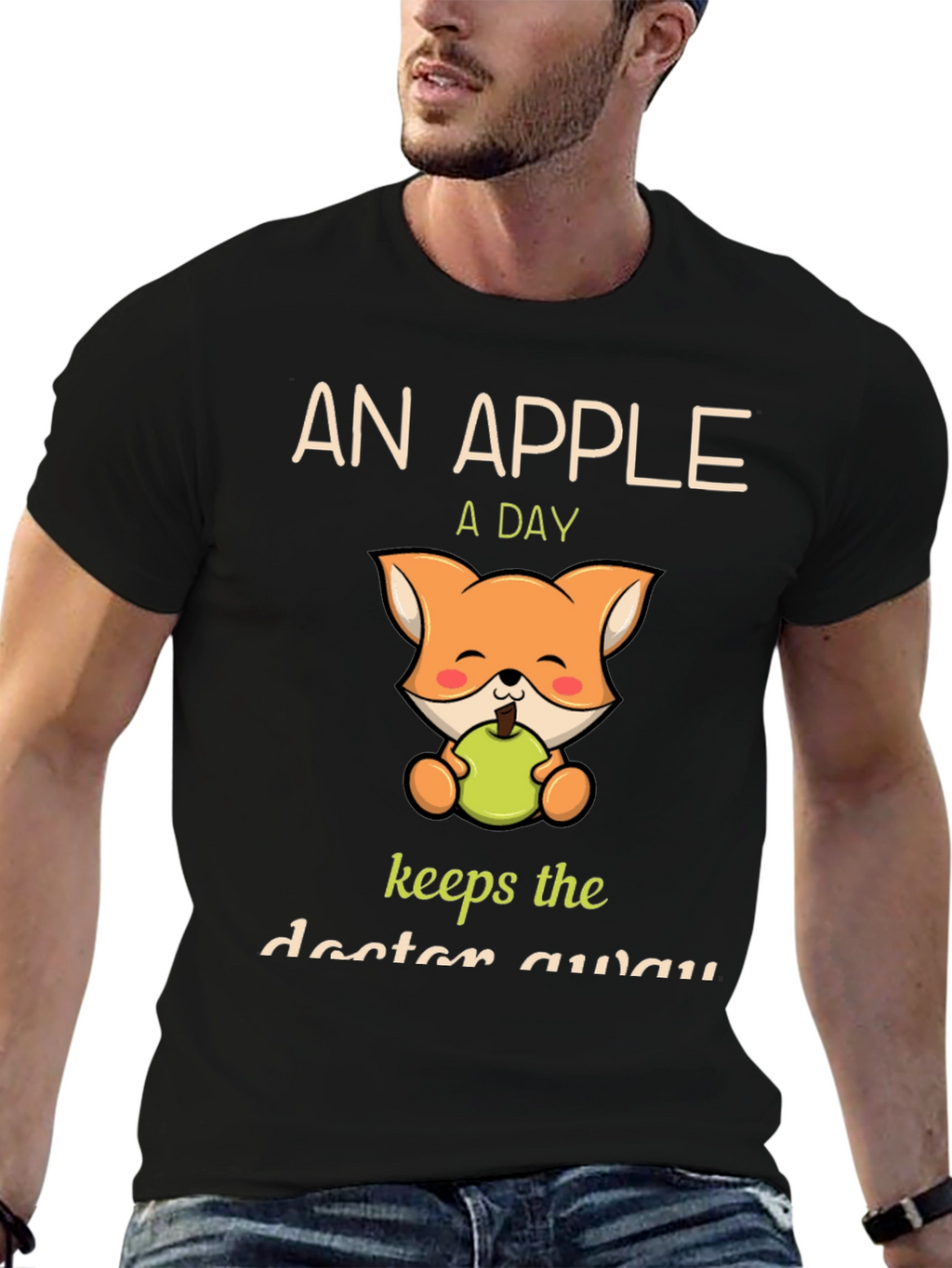 Apple a Day Fox Graphic T-Shirt