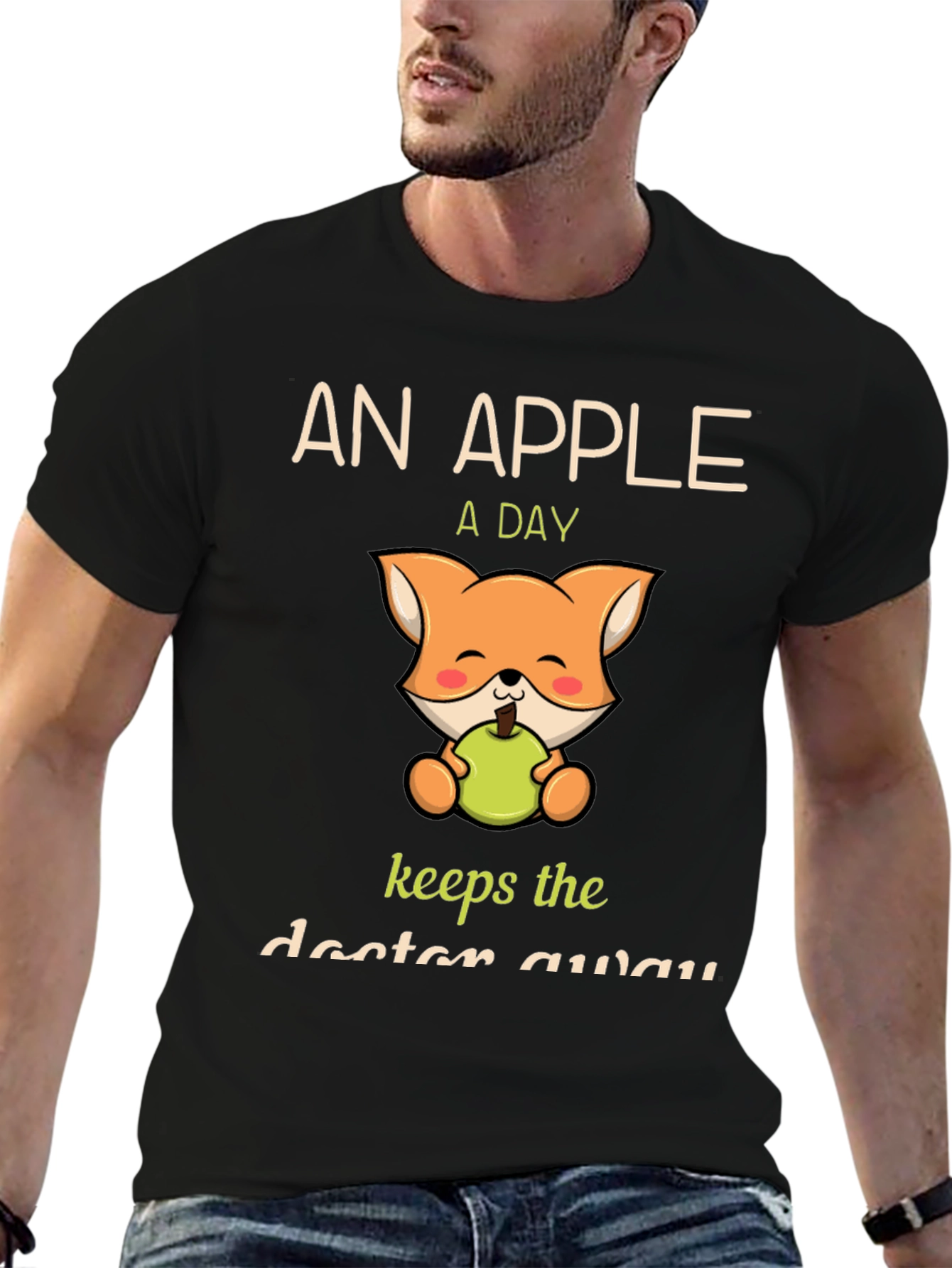 Apple a Day Fox Graphic T-Shirt