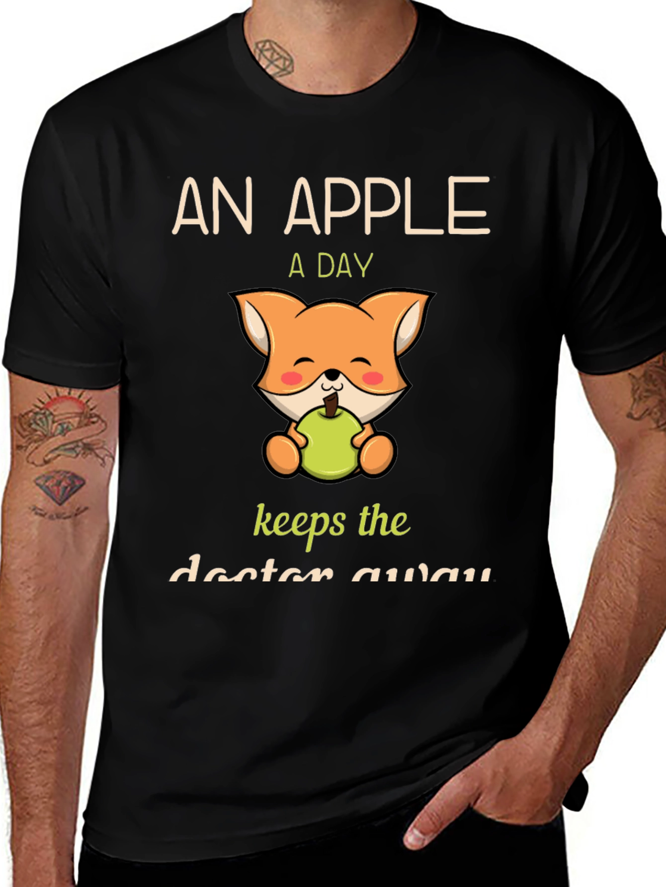 Apple a Day Fox Graphic T-Shirt