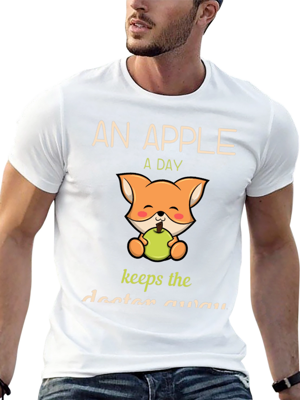 Apple a Day Fox Graphic T-Shirt