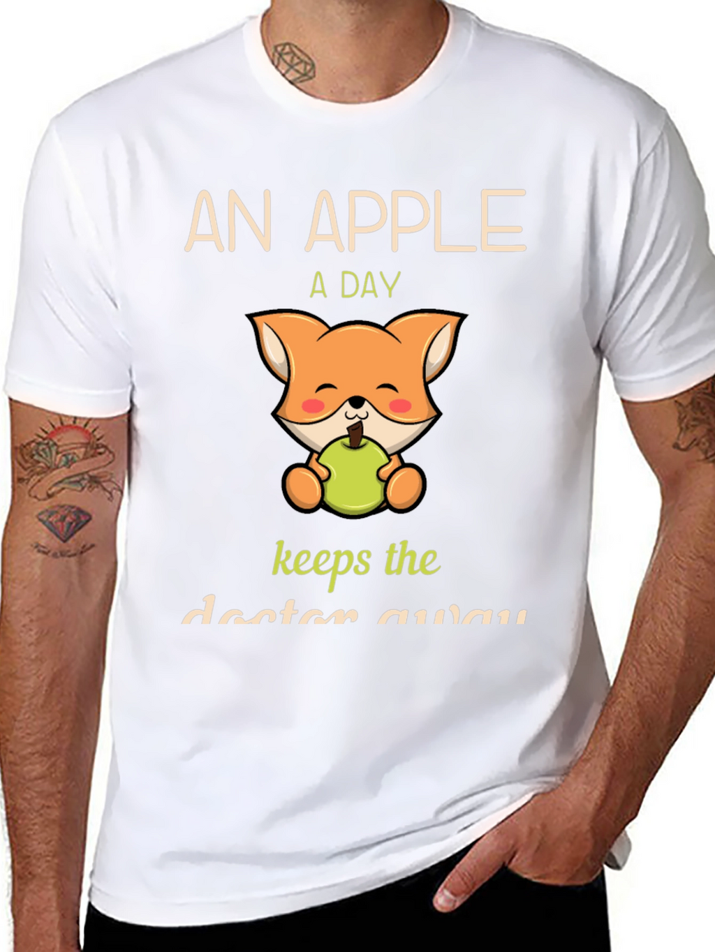 Apple a Day Fox Graphic T-Shirt