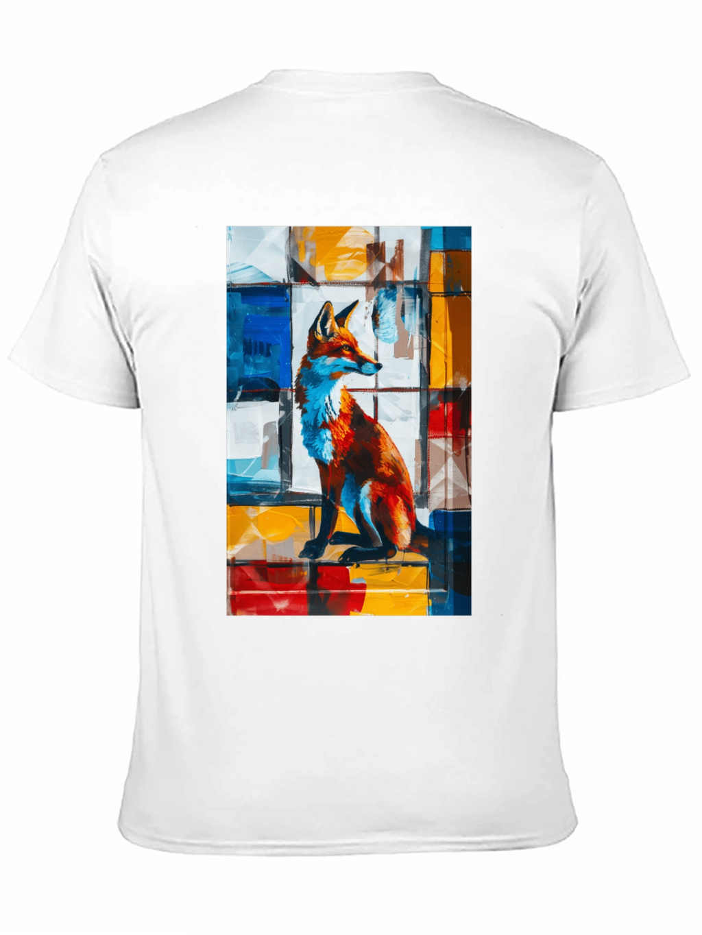 Abstract Fox Graphic T-Shirt