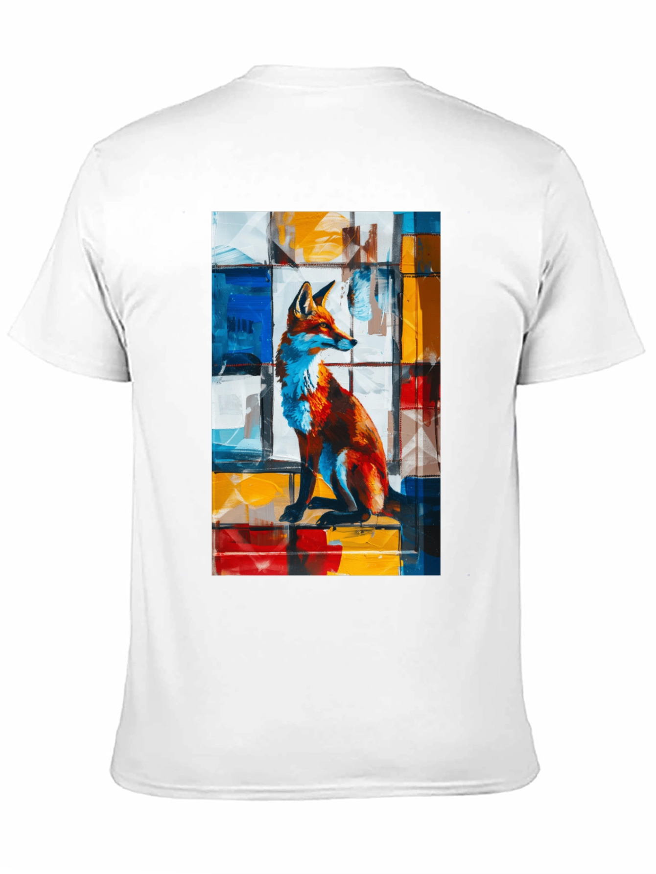 Abstract Fox Graphic T-Shirt