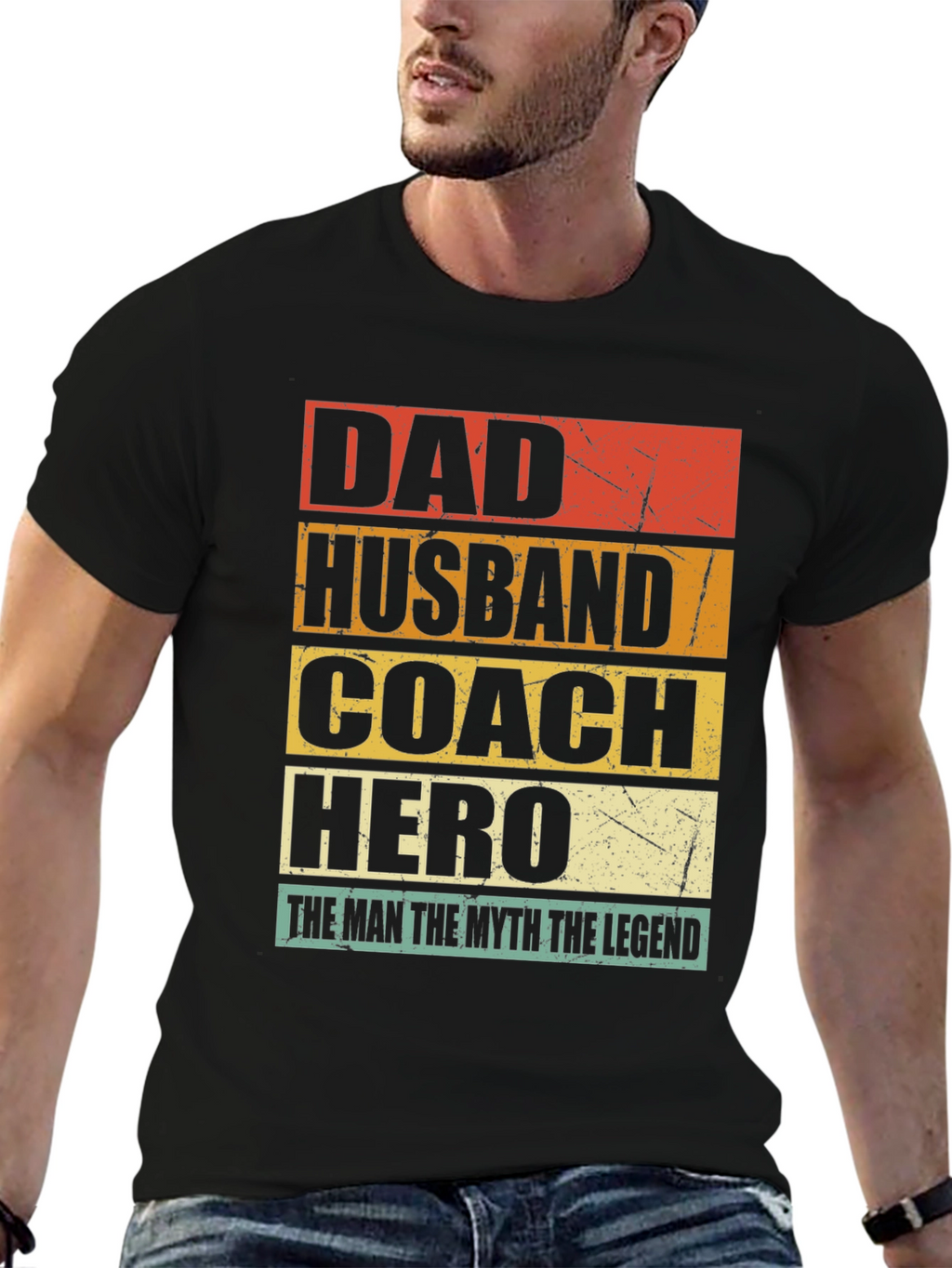 Dad Husband Coach Hero T-Shirt