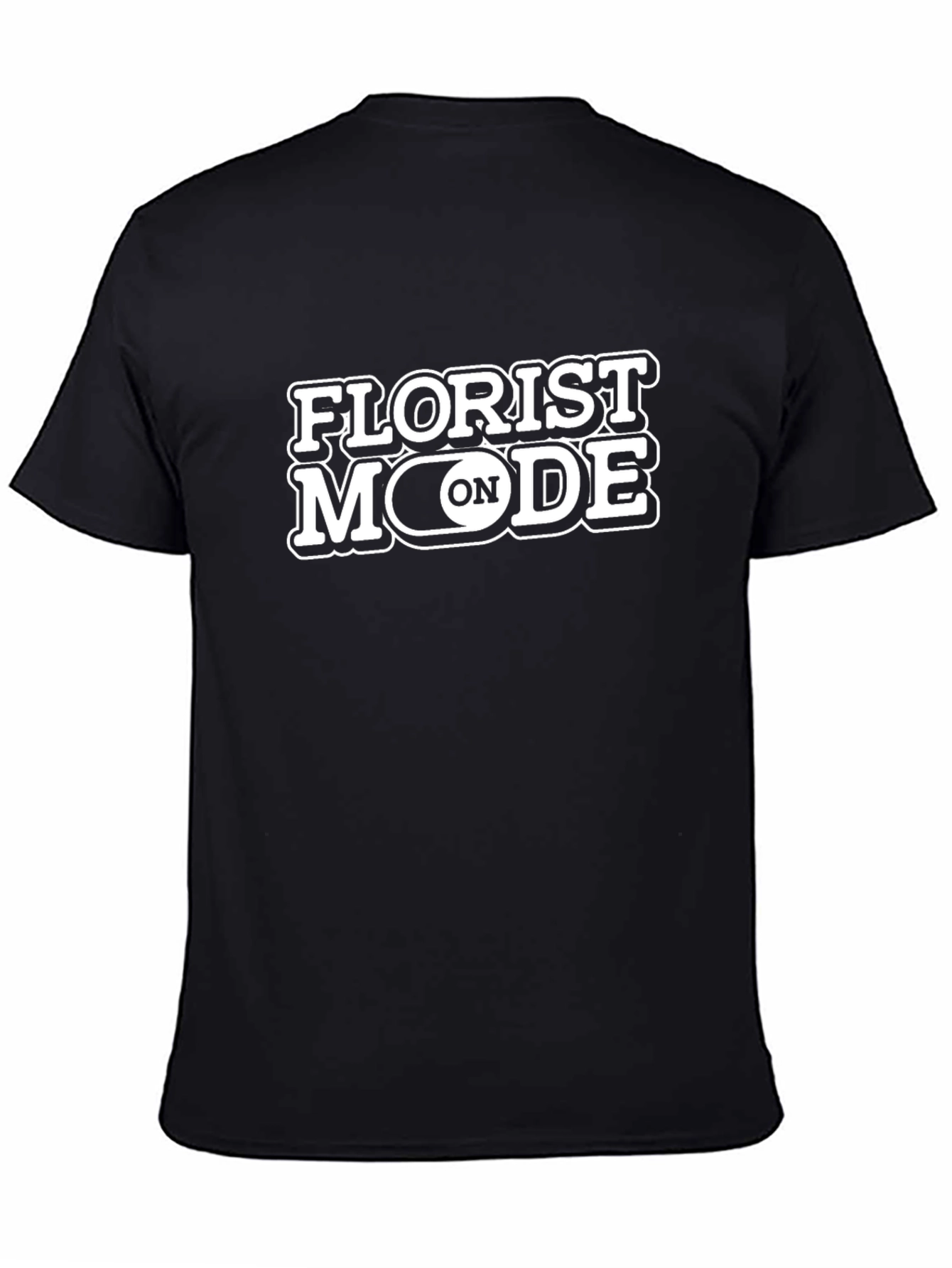Florist Mode On Black T-Shirt - Trendy Floral Design