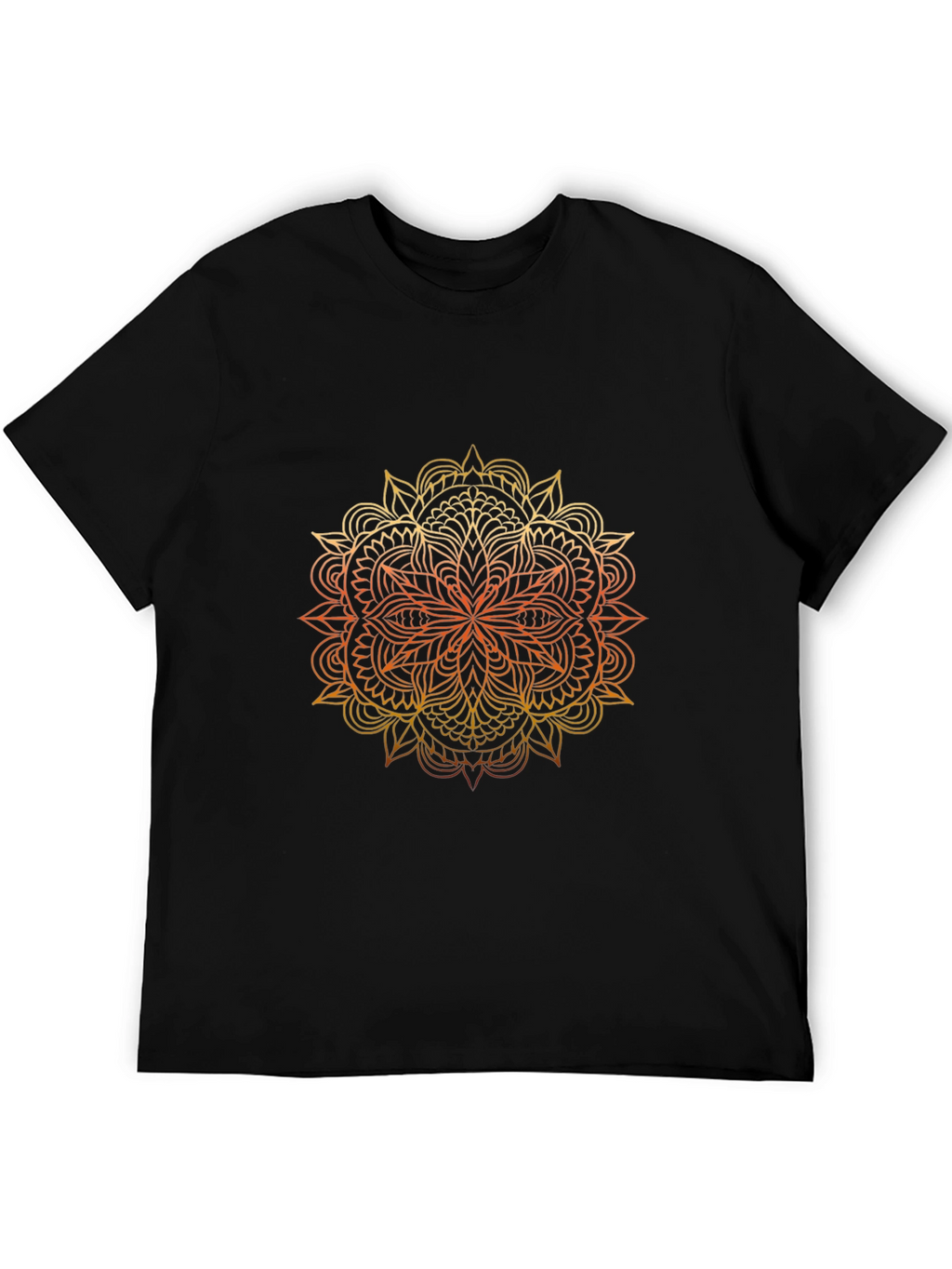 Mandala Graphic Print Black T-Shirt