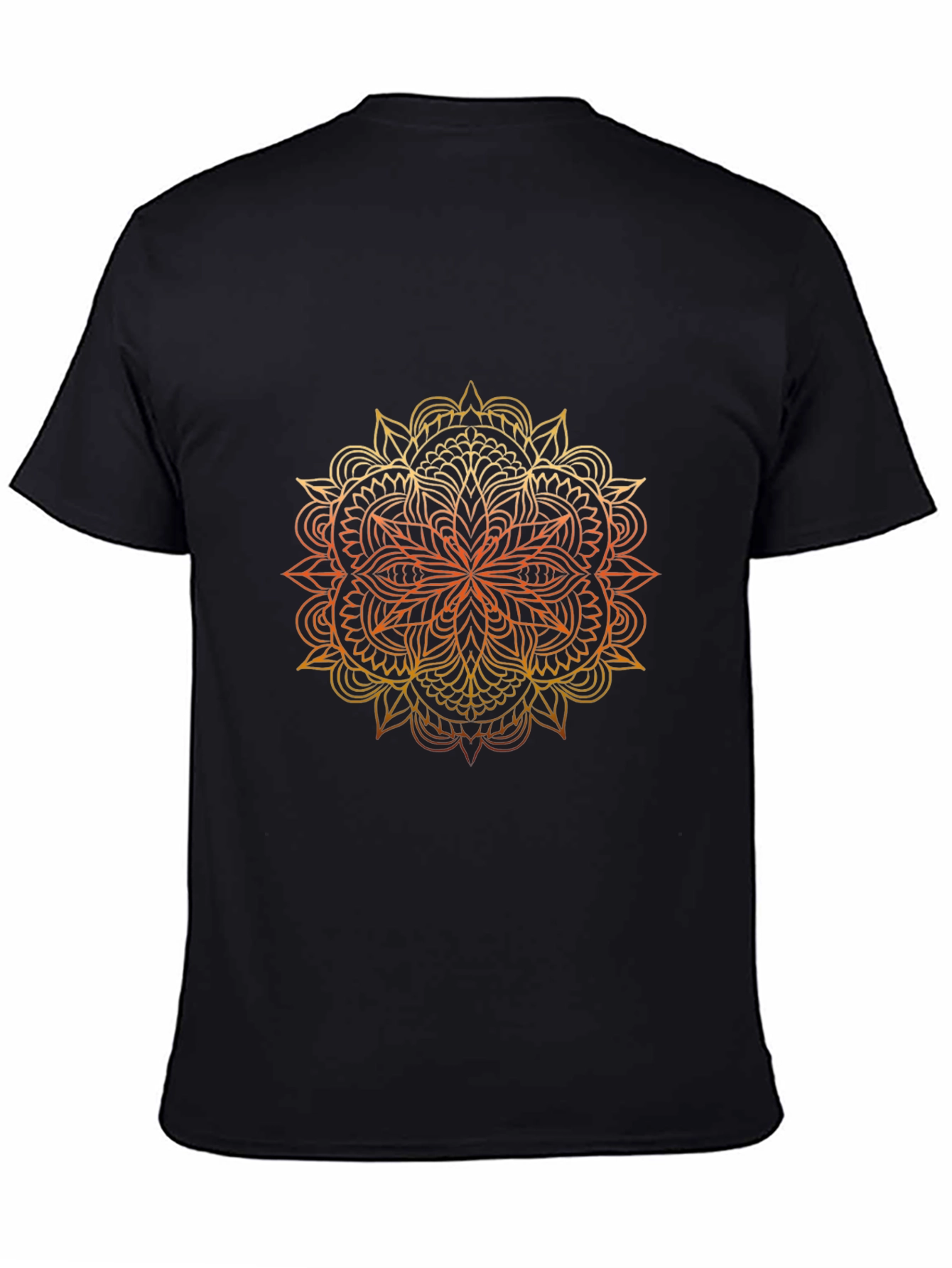 Mandala Graphic Print Black T-Shirt