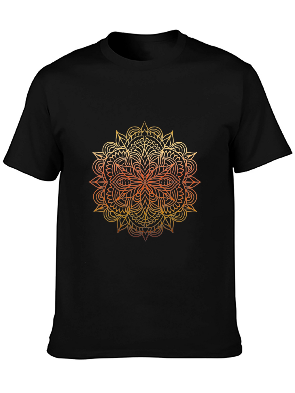 Mandala Graphic Print Black T-Shirt