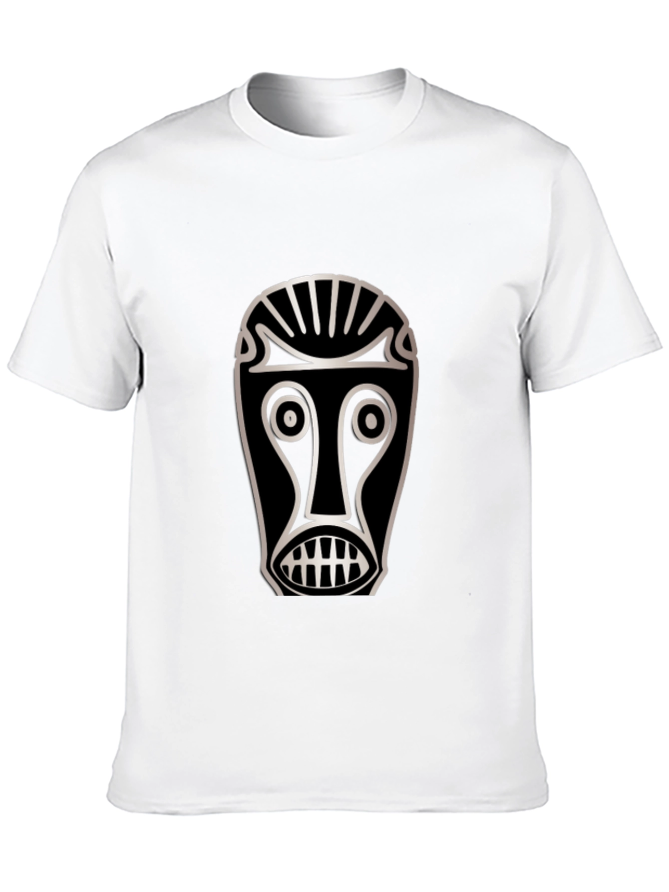 Tribal Mask Graphic T-Shirt - Unique Design