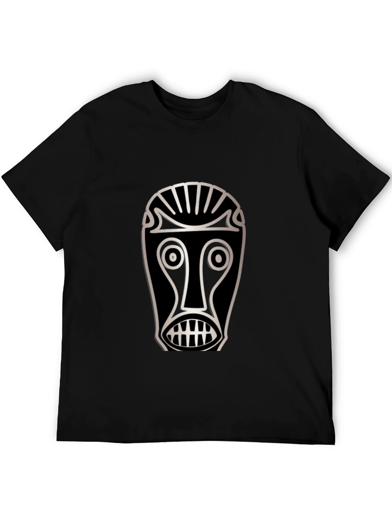 Tribal Mask Graphic T-Shirt - Unique Design