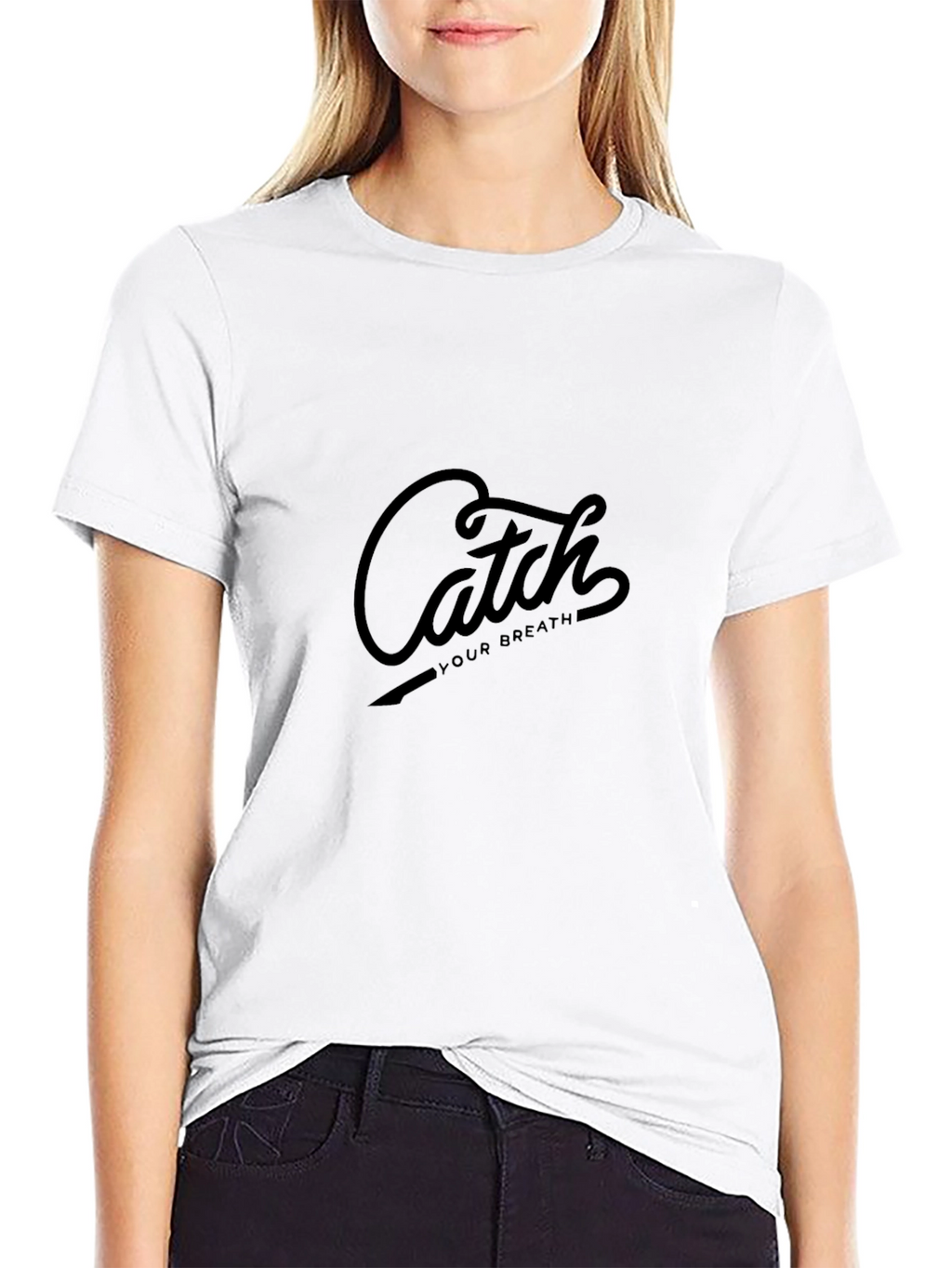 Catch Your Breath Black Graphic Tee