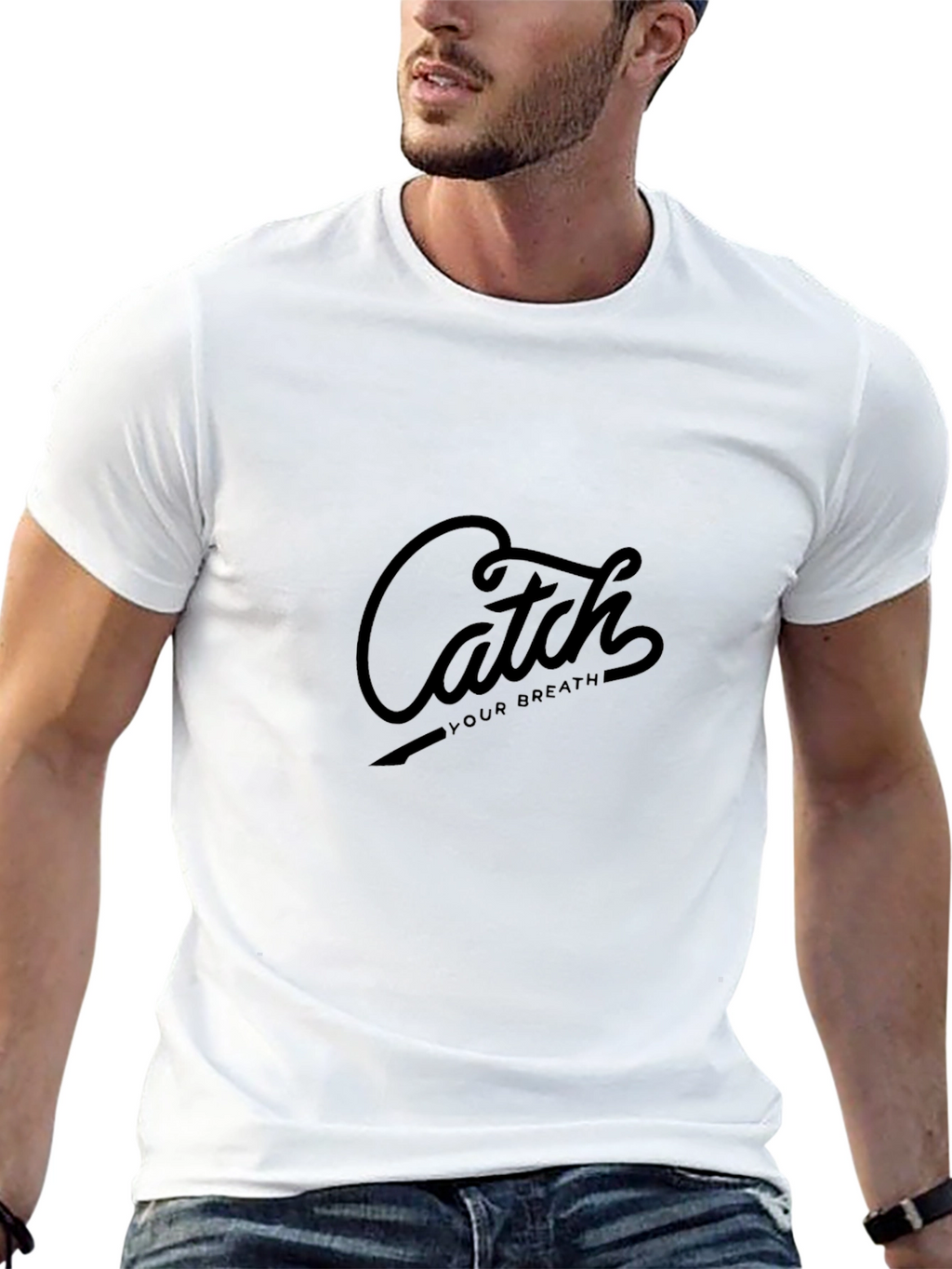 Catch Your Breath Black Graphic Tee