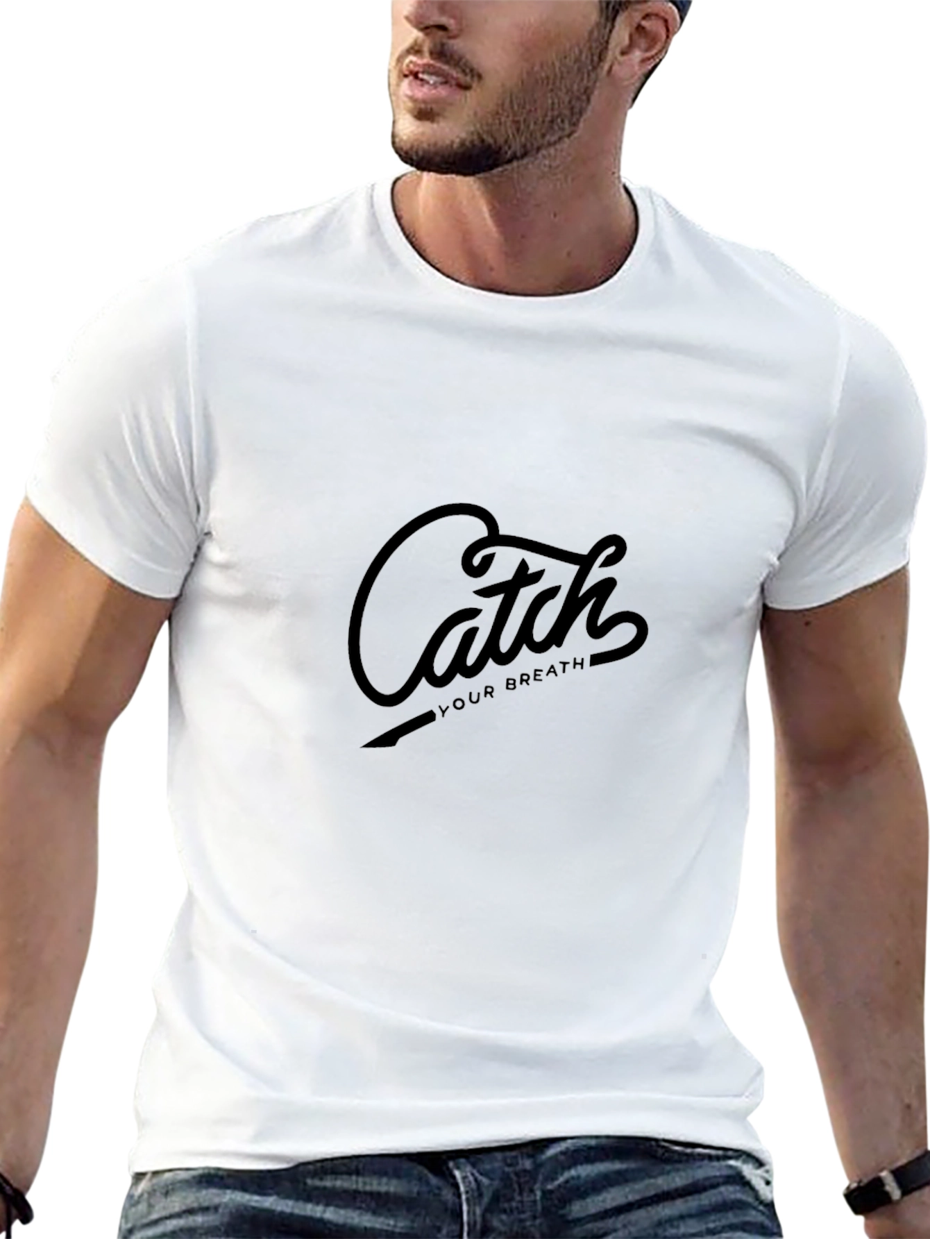 Catch Your Breath Black Graphic Tee