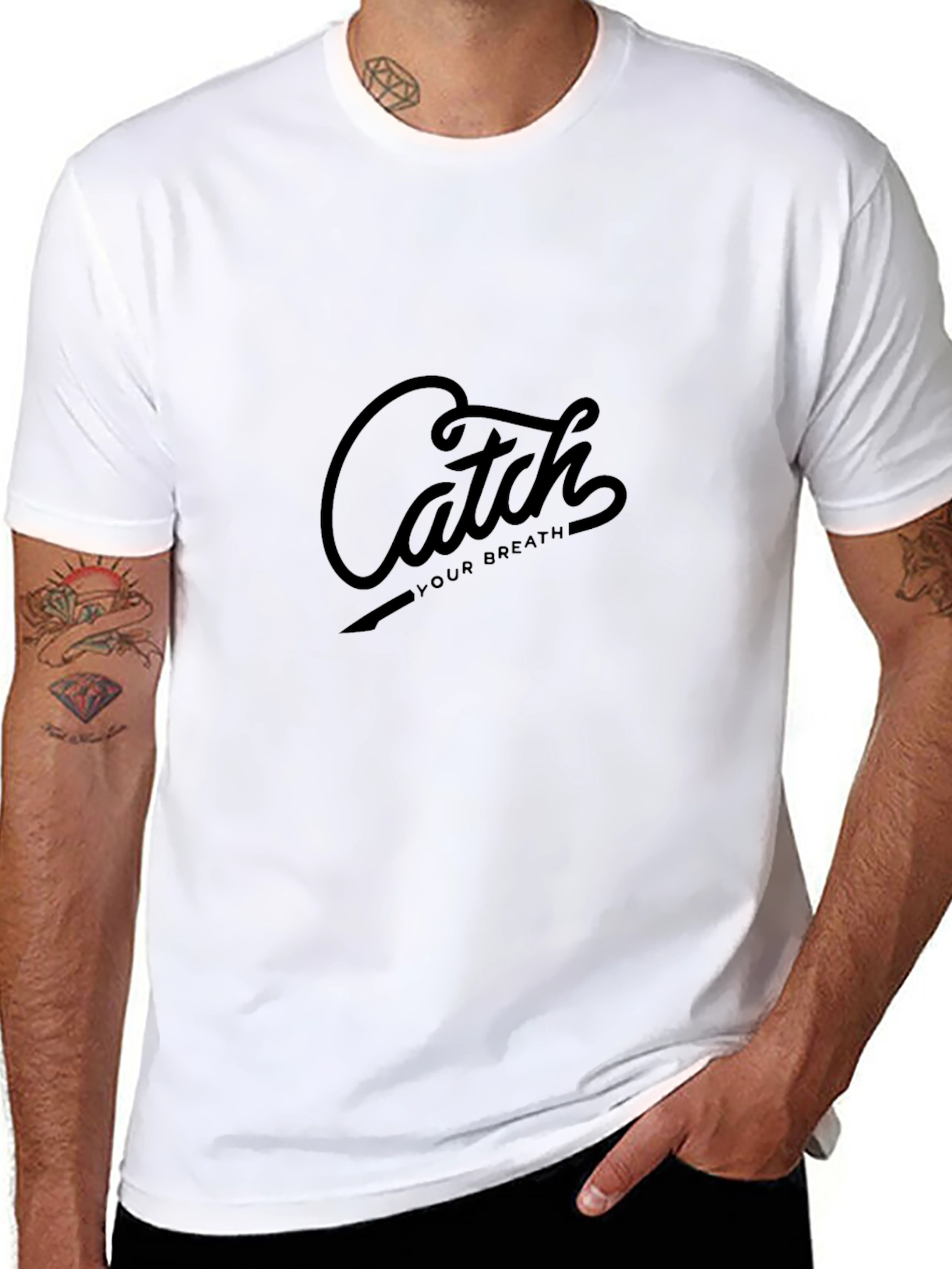 Catch Your Breath Black Graphic Tee