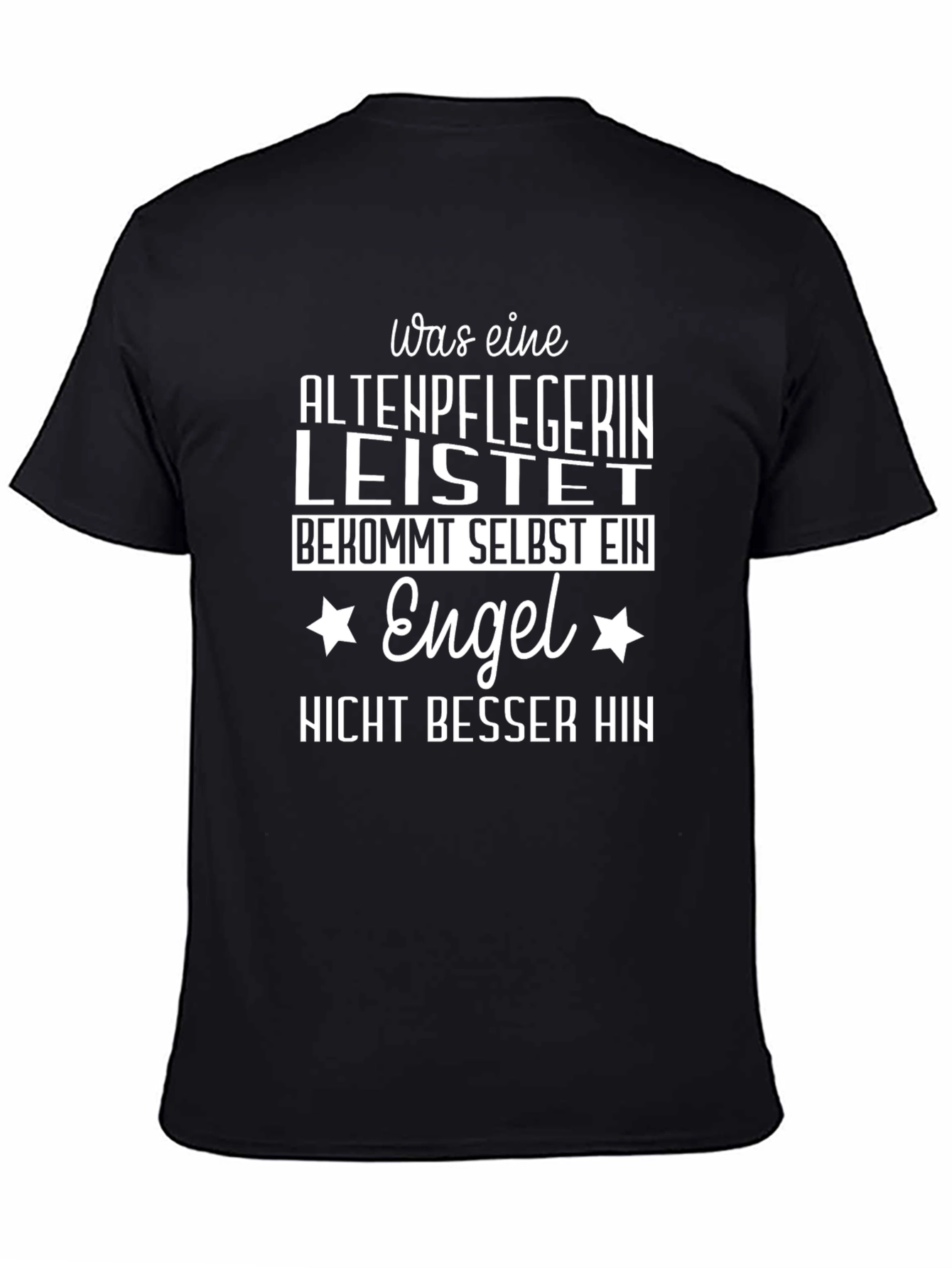Caregiver Angel T-Shirt - Black Cotton Tee