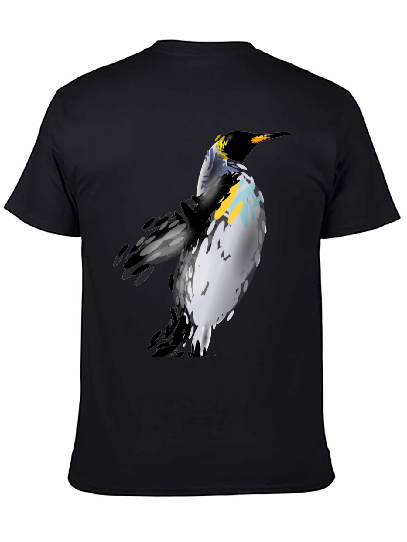Penguin Graphic Print Black T-Shirt
