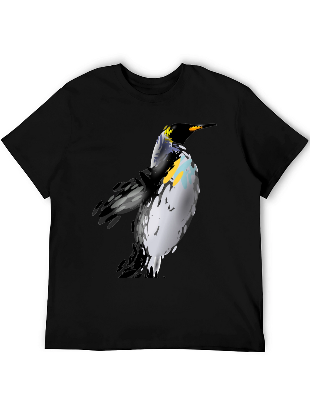 Penguin Graphic Print Black T-Shirt