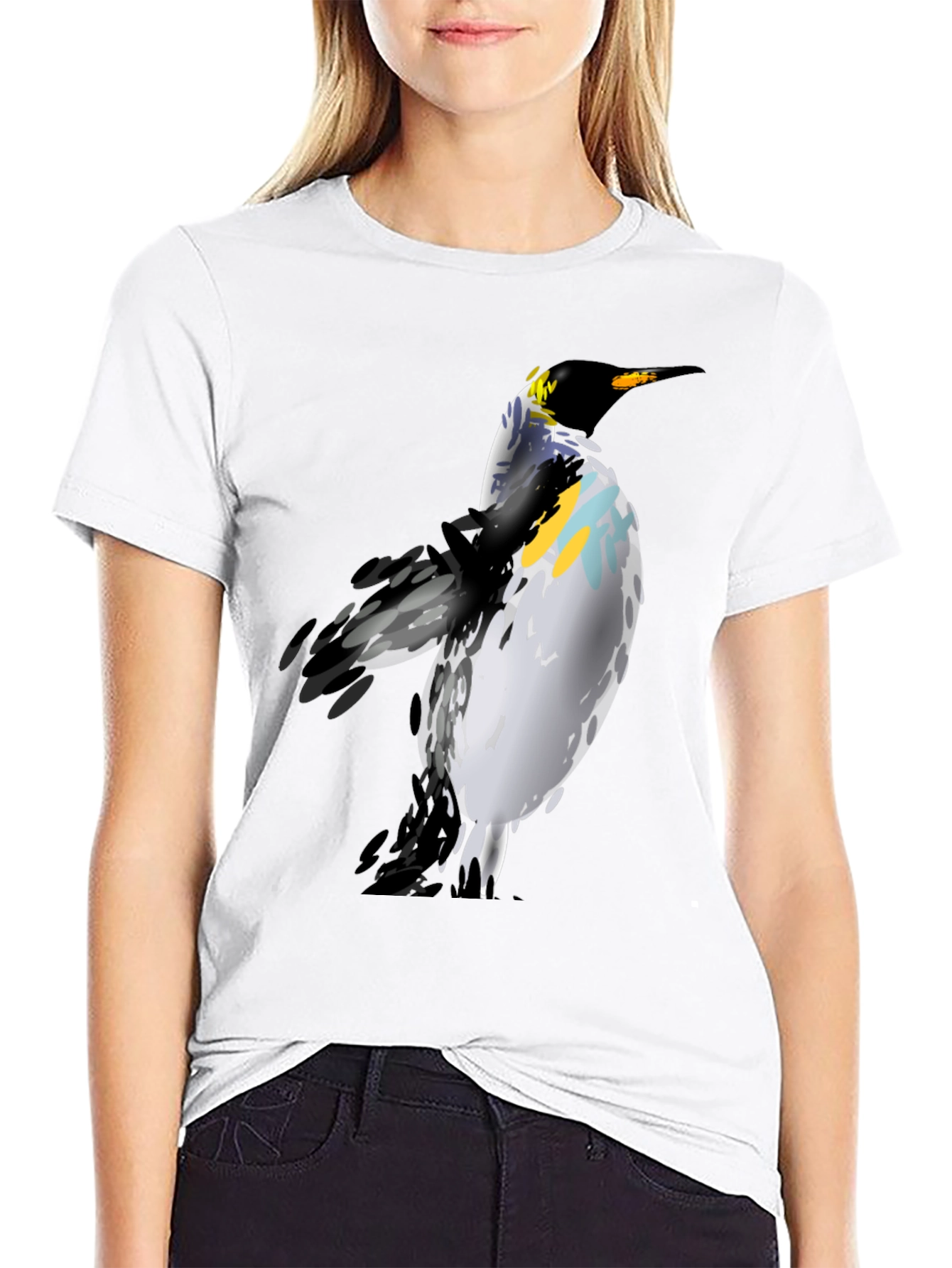 Penguin Graphic Print Black T-Shirt
