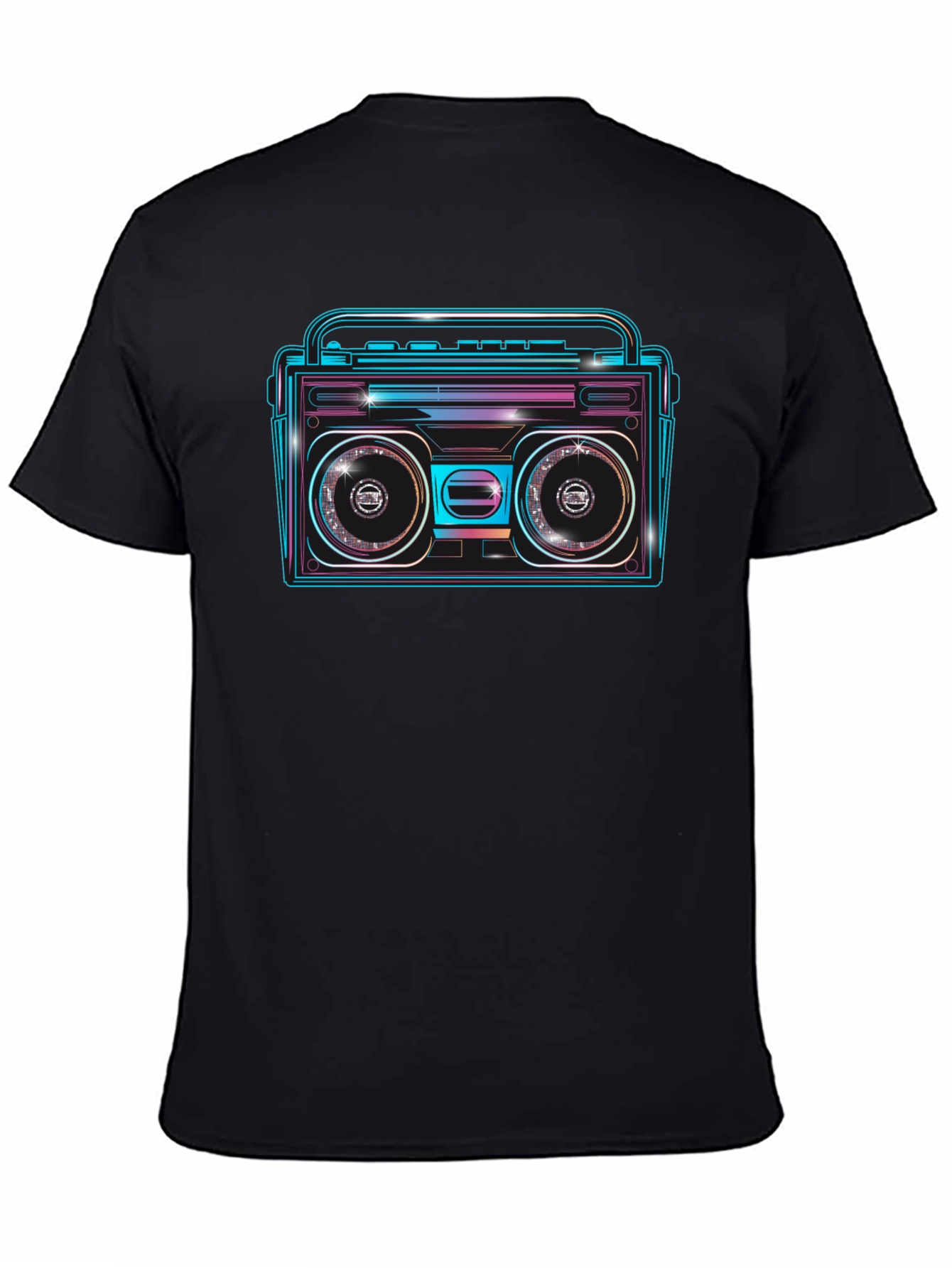 Retro Boombox Graphic Tee - Vintage Style Shirt