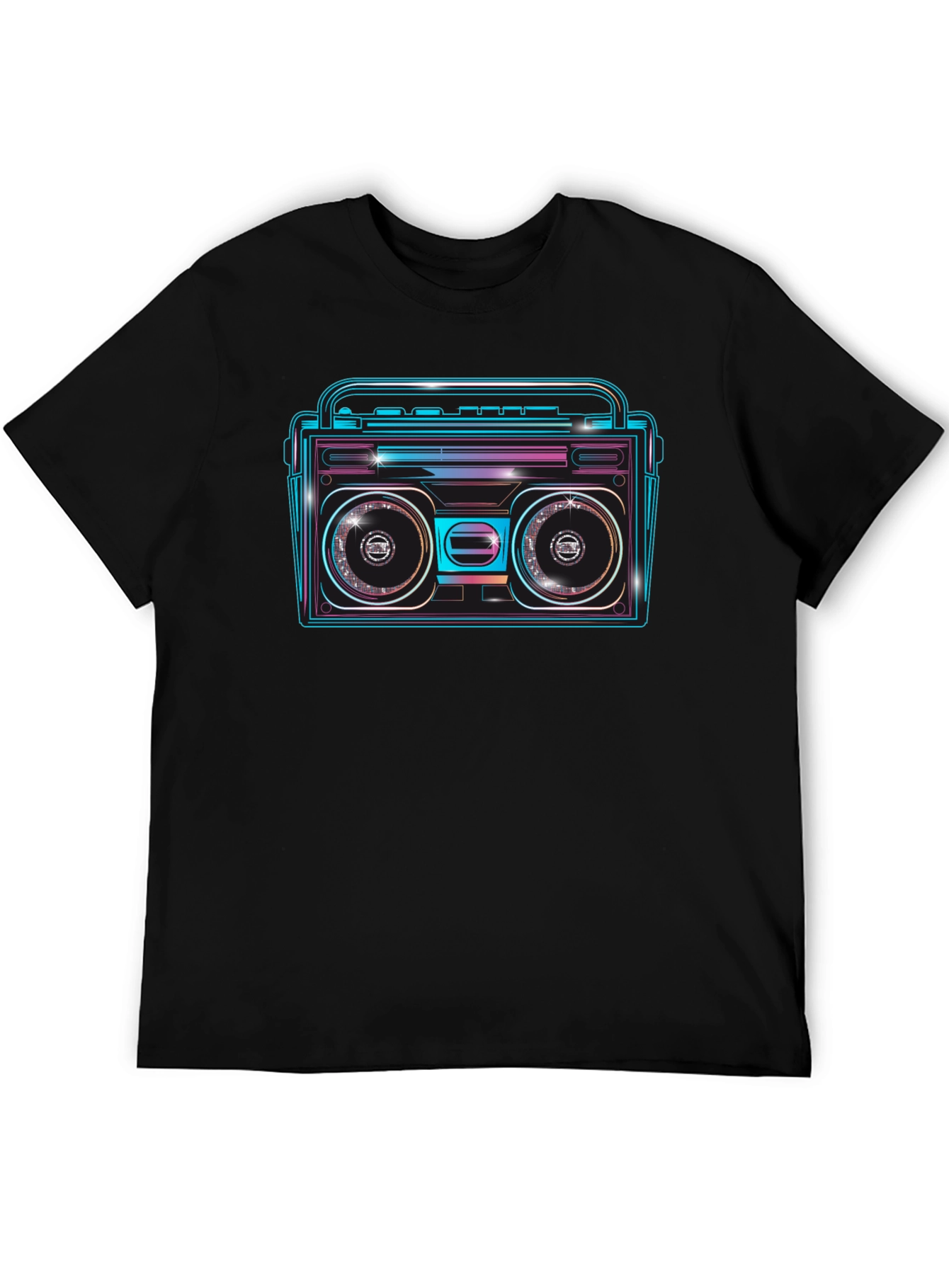 Retro Boombox Graphic Tee - Vintage Style Shirt