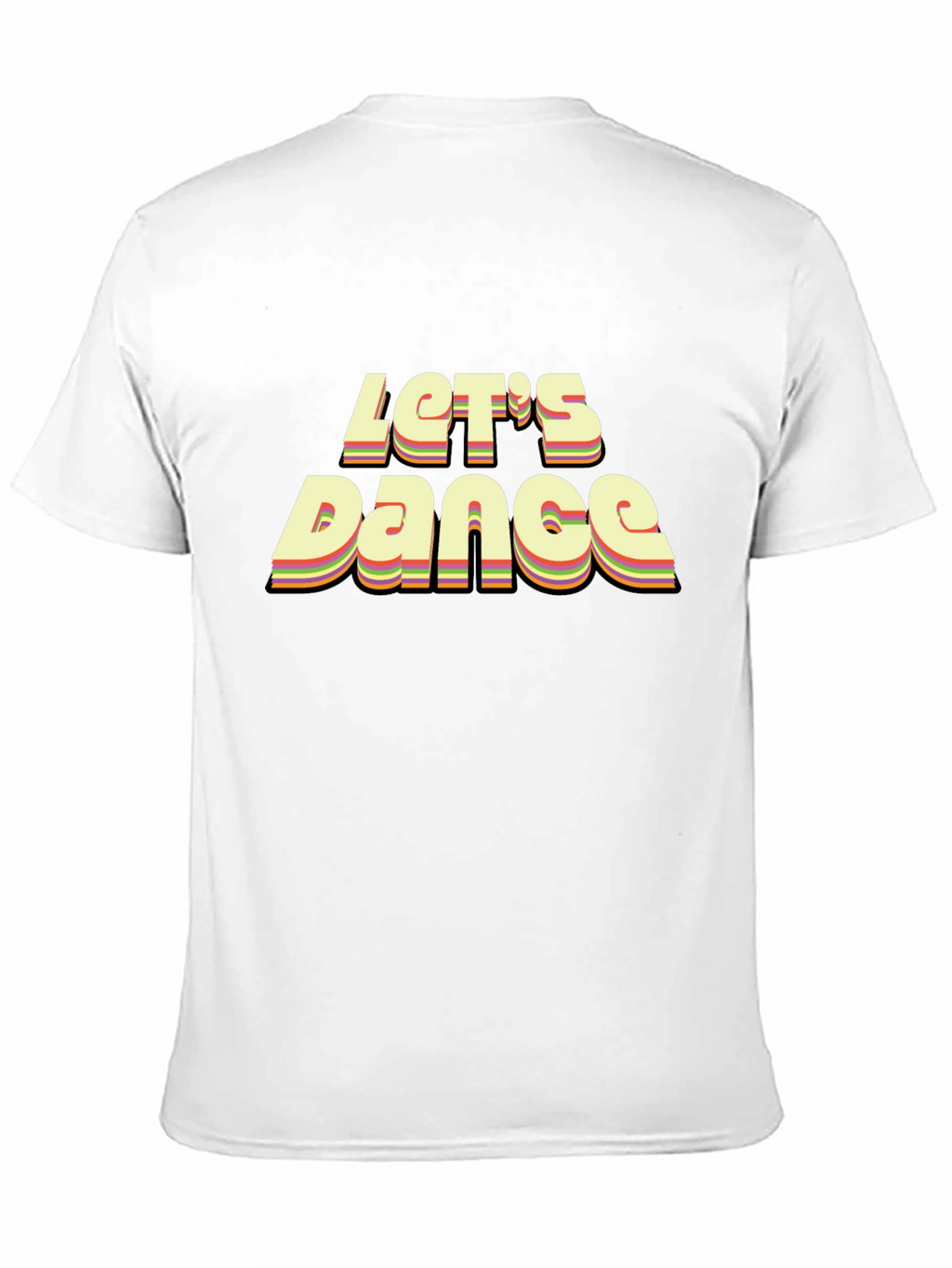 Retro Lets Dance Graphic Black T-Shirt