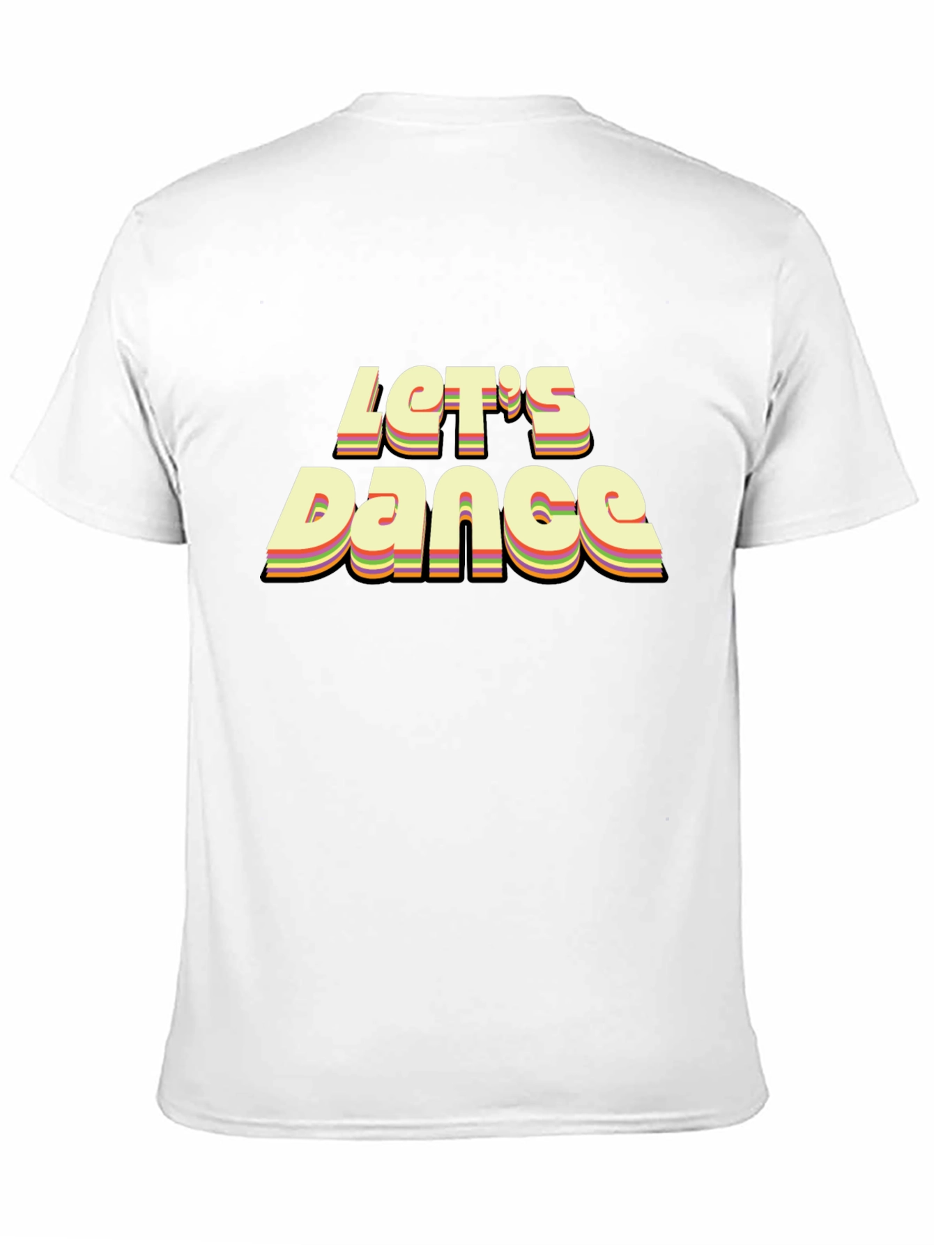 Retro Lets Dance Graphic Black T-Shirt