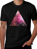 Galaxy Triangle Graphic Tee - Mens Black T-Shirt