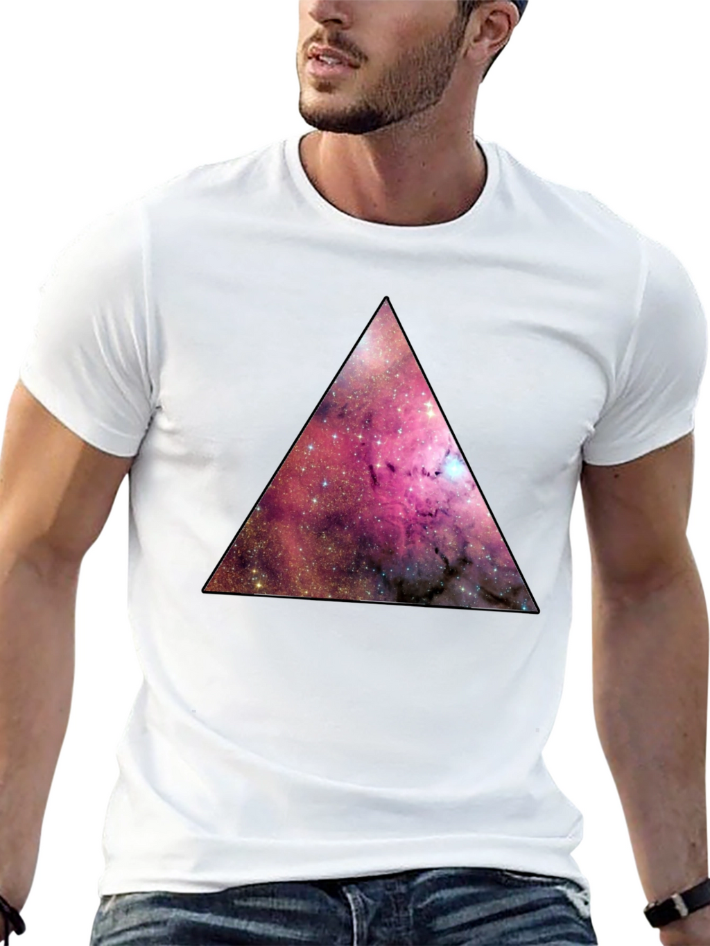 Galaxy Triangle Graphic Tee - Mens Black T-Shirt