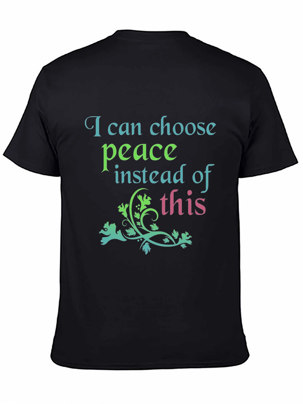 Peace Graphic Tee - Black Cotton Blend