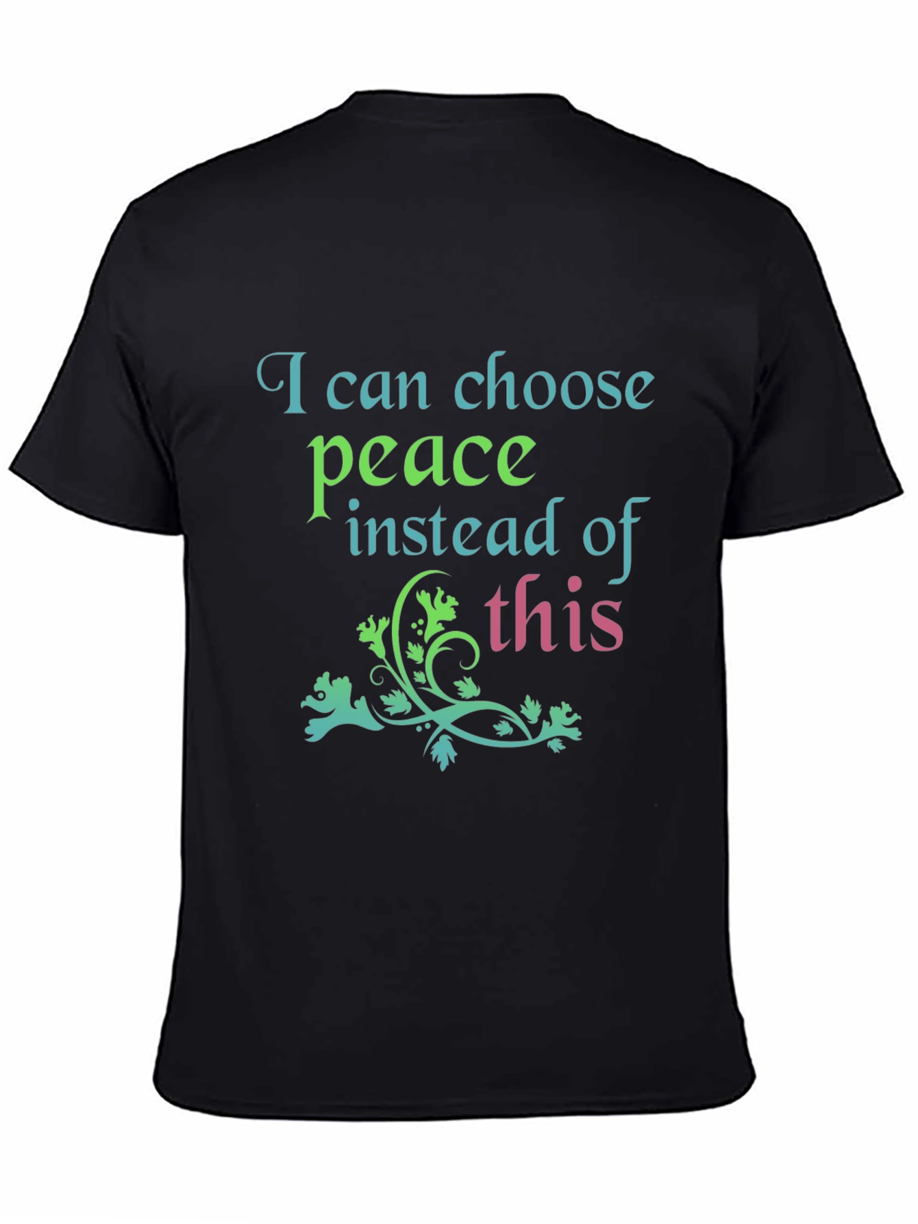 Peace Graphic Tee - Black Cotton Blend