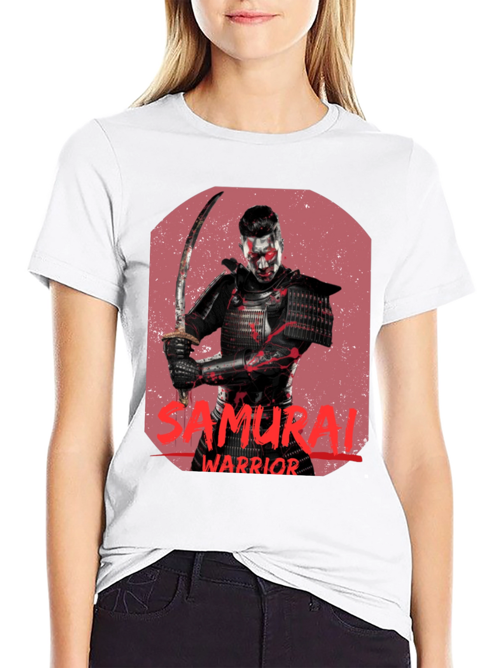 Samurai Warrior Graphic T-Shirt - Bold Edgy Design