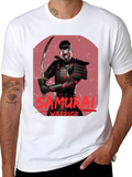 Samurai Warrior Graphic T-Shirt - Bold Edgy Design
