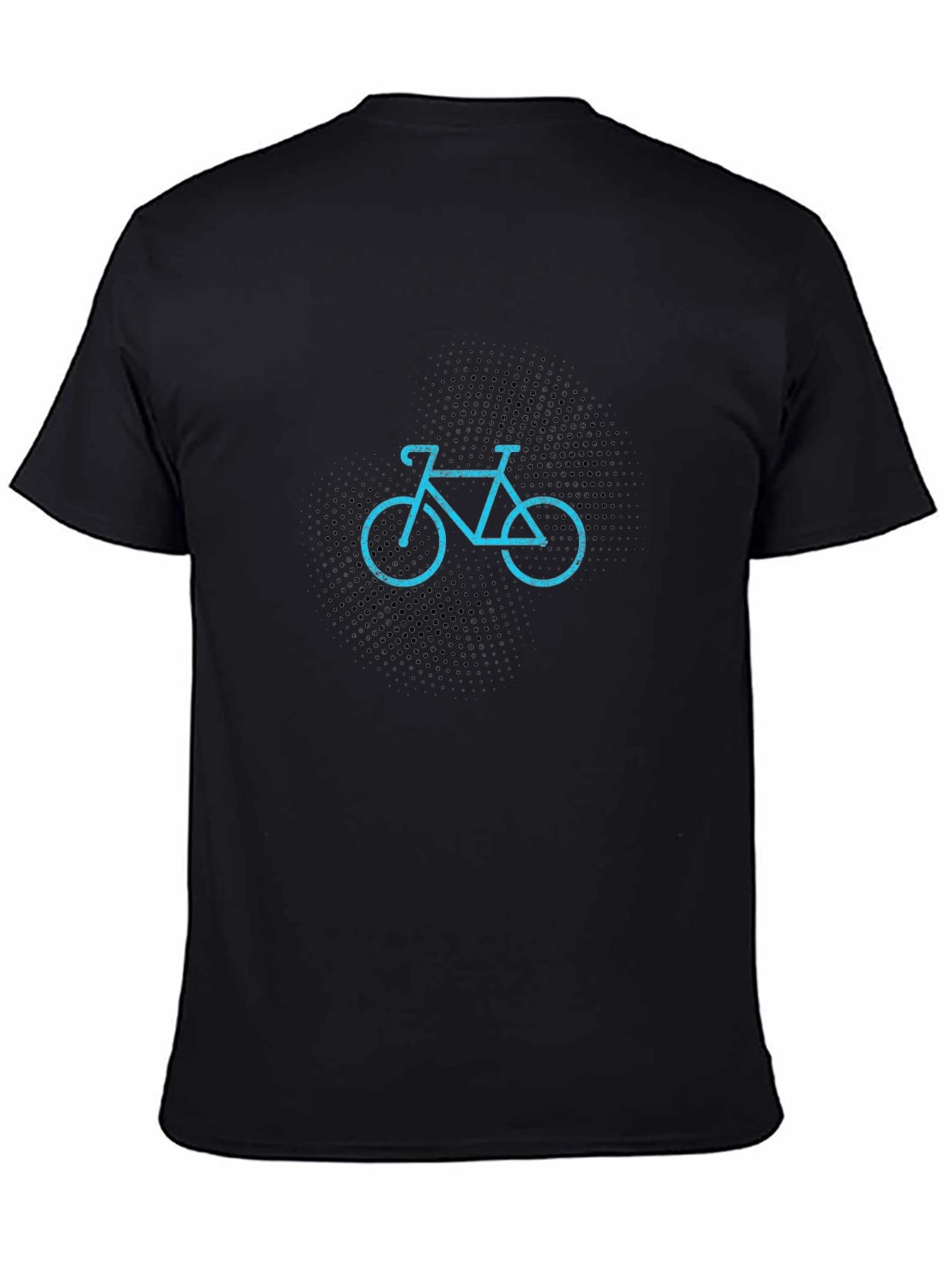 Cool Bicycle Graphic Print Mens Black T-Shirt