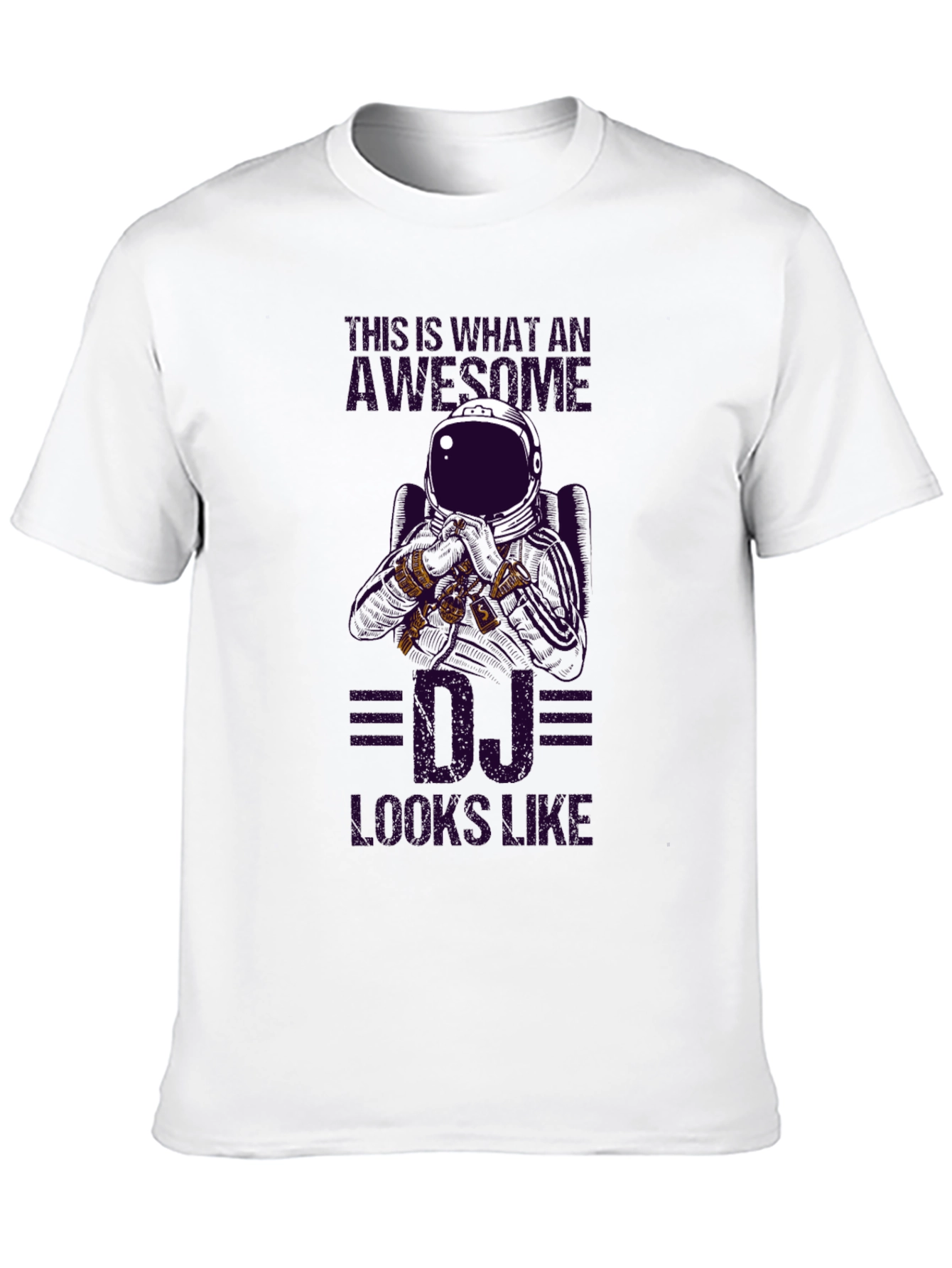 Awesome DJ Astronaut Graphic T-Shirt