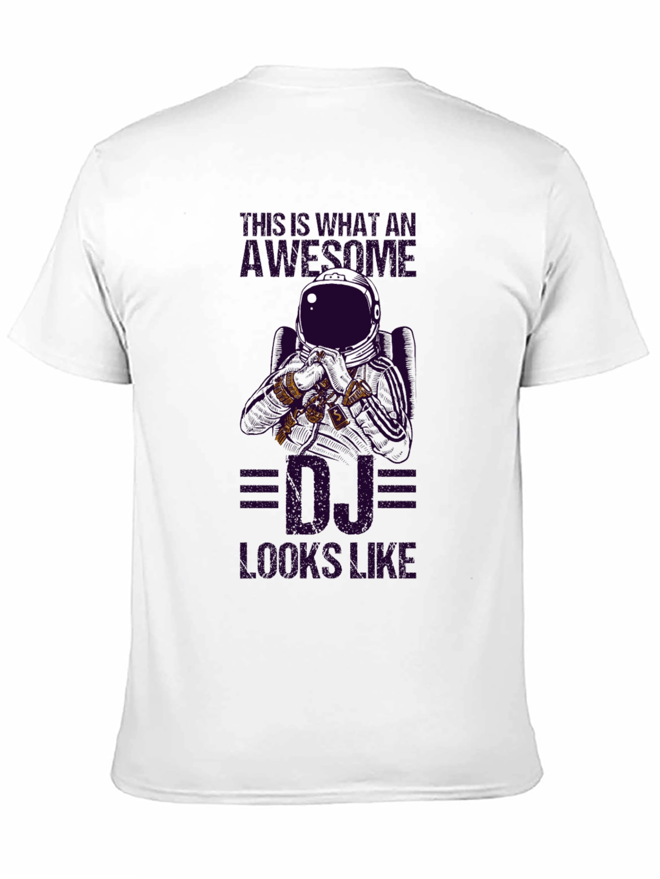 Awesome DJ Astronaut Graphic T-Shirt