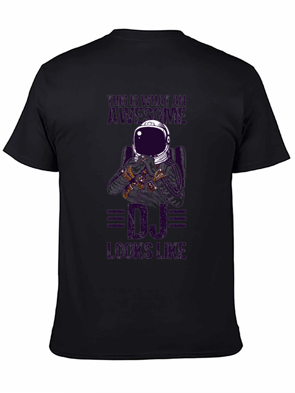 Awesome DJ Astronaut Graphic T-Shirt