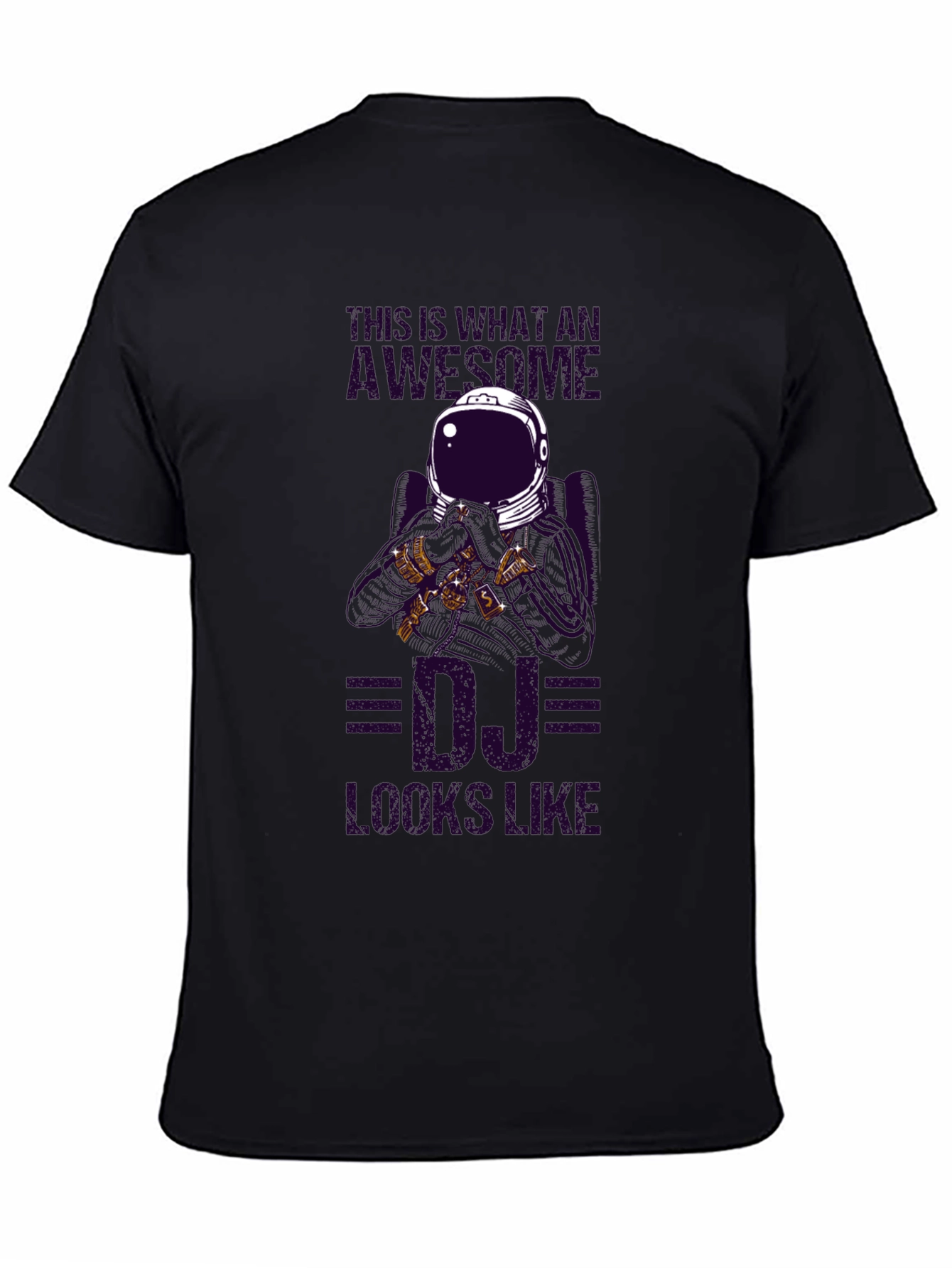 Awesome DJ Astronaut Graphic T-Shirt