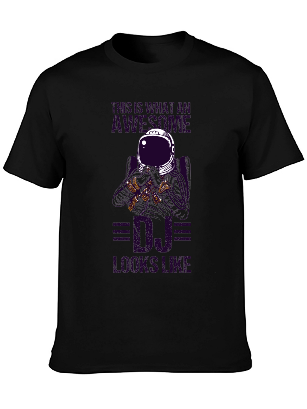 Awesome DJ Astronaut Graphic T-Shirt