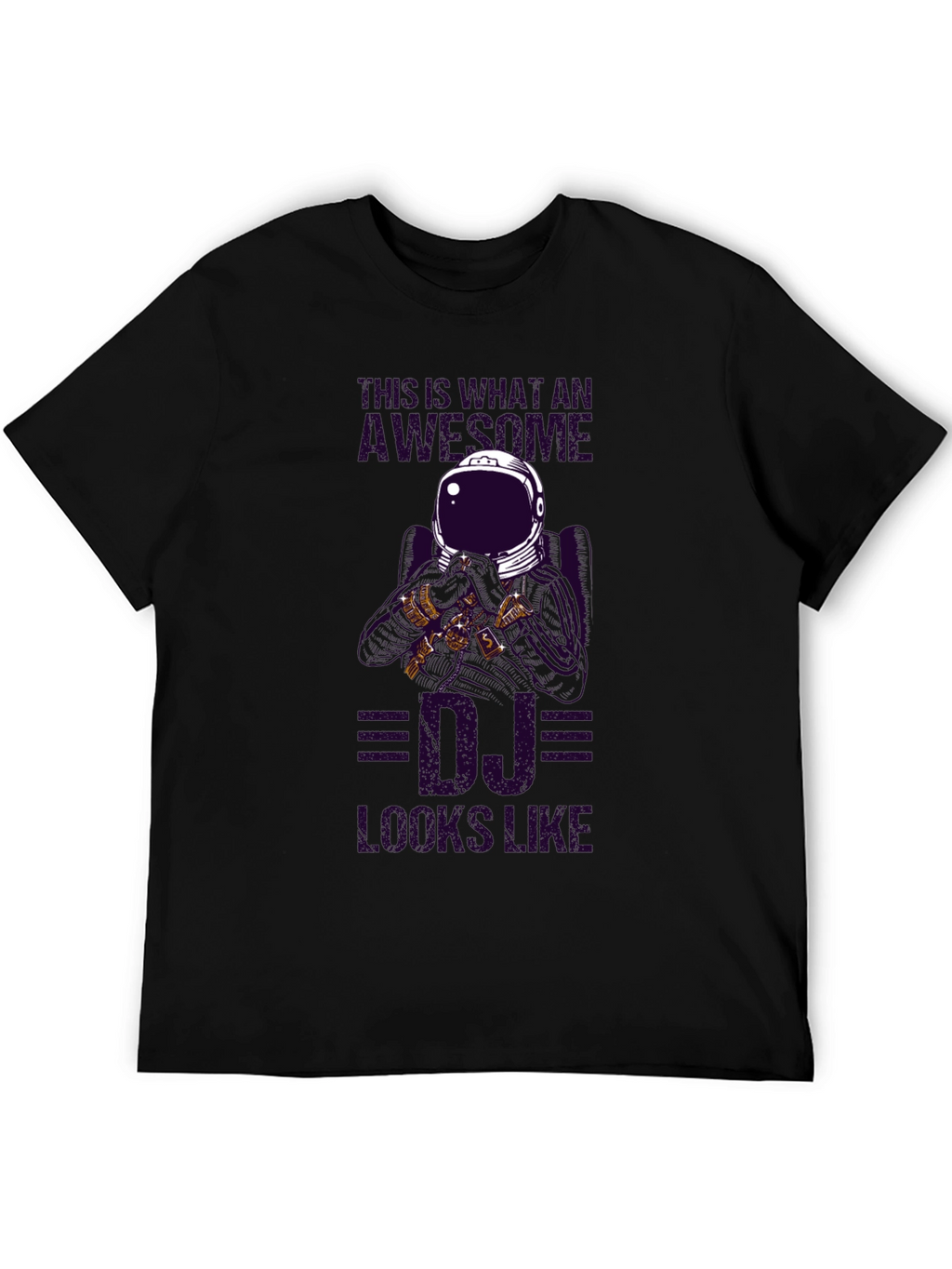 Awesome DJ Astronaut Graphic T-Shirt