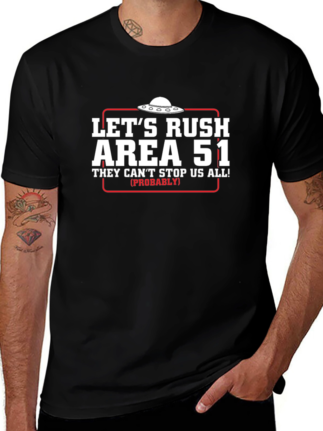 Lets Rush Area 51 Black T-Shirt